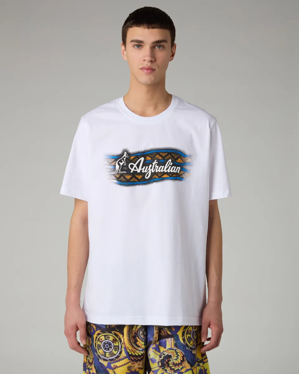 australian-mistero-cotton-t-shirt-t-shirt-regular-fit-con-stampa-serigrafica image 1