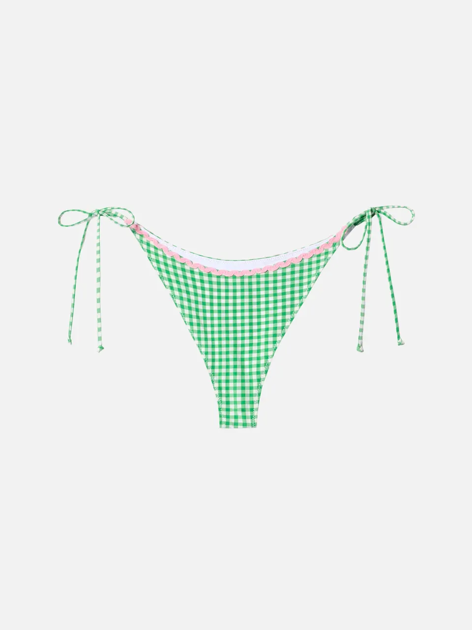slip-mare-mc2-saint-barth-marielle-con-stampa-vichy-verde-e-lacci-laterali-regol image 1