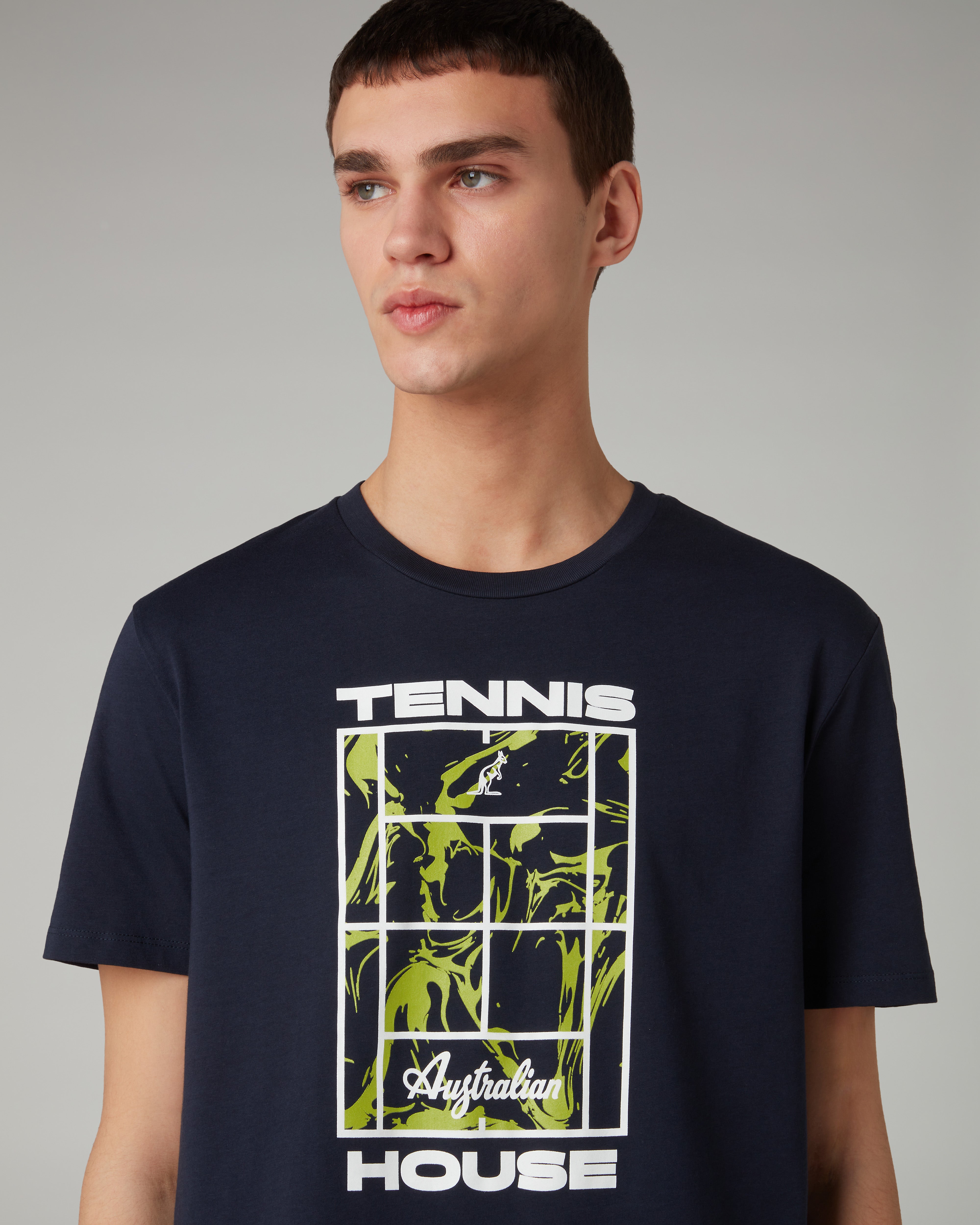 australian-ripple-court-t-shirt-uomo-blu-navy-maglia-tennis image 4