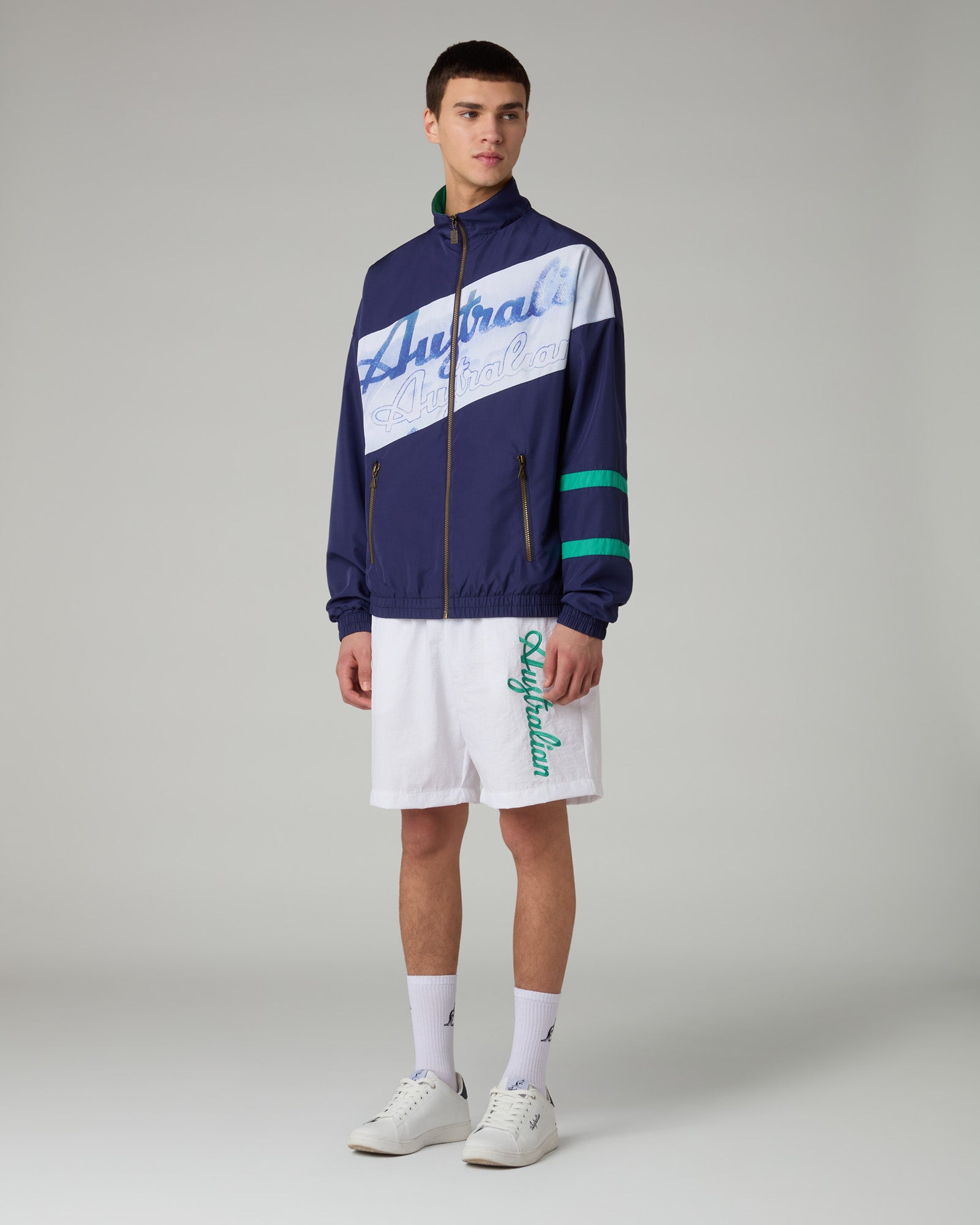 australian-embroidery-logo-short-short-retr-bianco-con-maxi-logo-ricamato image 2