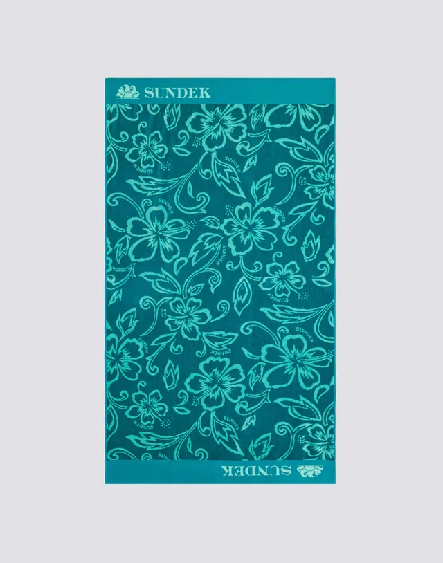 sundek-telo-mare-spugna-jacquard-hibiscus-sk23-100x180-440-gr image 1