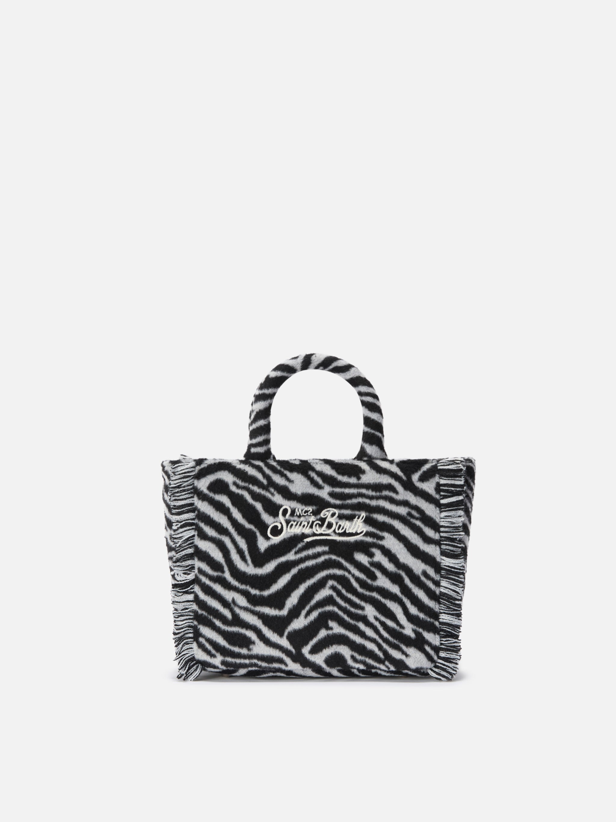 mc2-saint-barth-vanity-mini-felt-borsa-mini-zebra-bianco-nero image 4