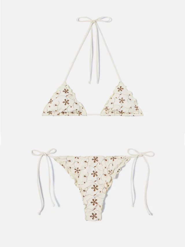 mc2-saint-barth-bikini-sagittarius-miami-sangallo-panna-con-ricamo-marrone image 1
