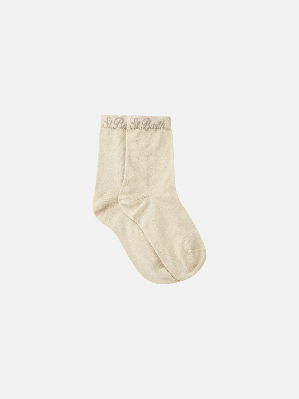 mc2-saint-barth-calzini-donna-lurex-beige-jacquard-sox0009 image 1