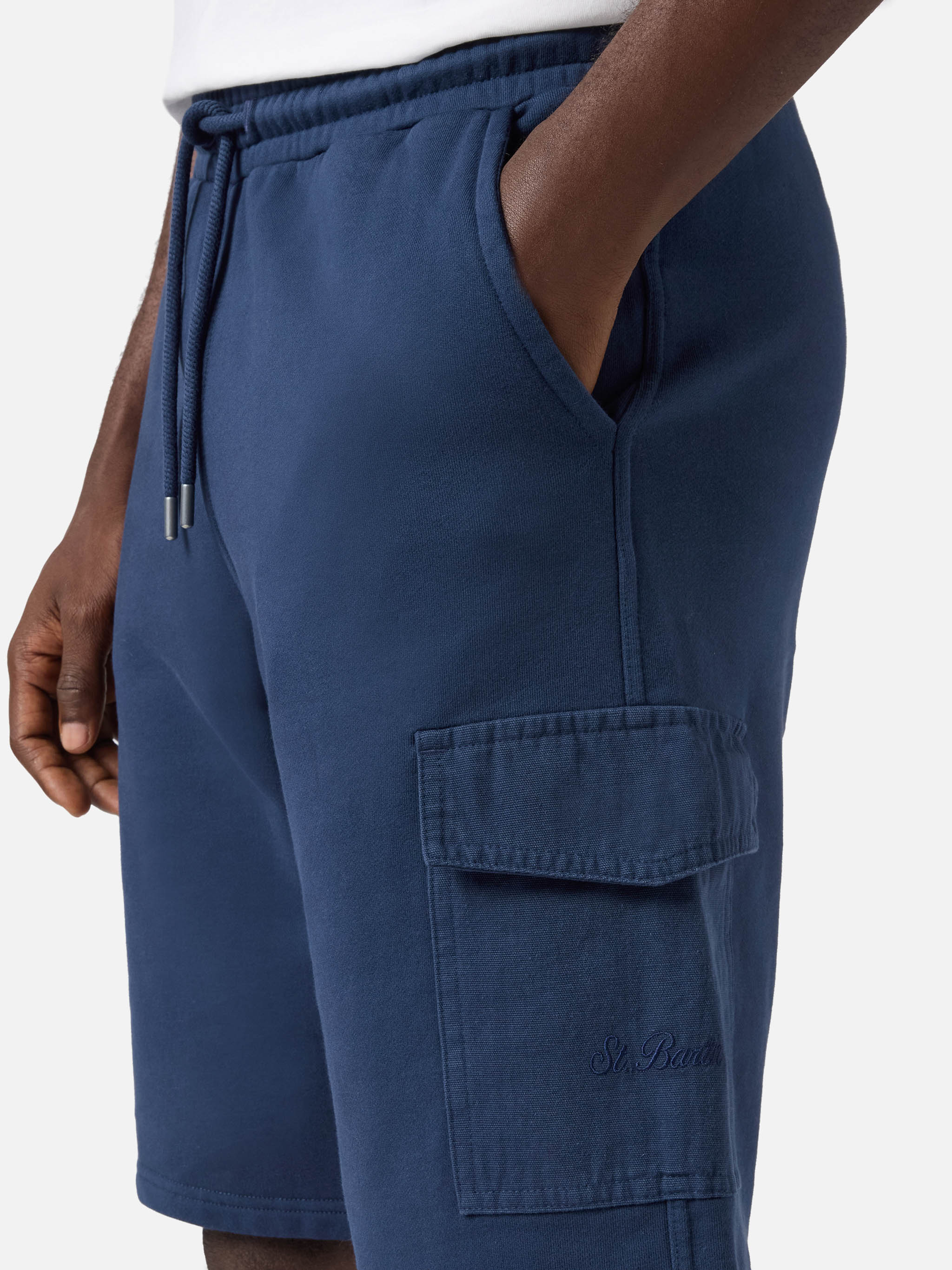 mc2-saint-barth-bermuda-argo-uomo-blu-navy-in-cotone-con-tasca-cargo image 2