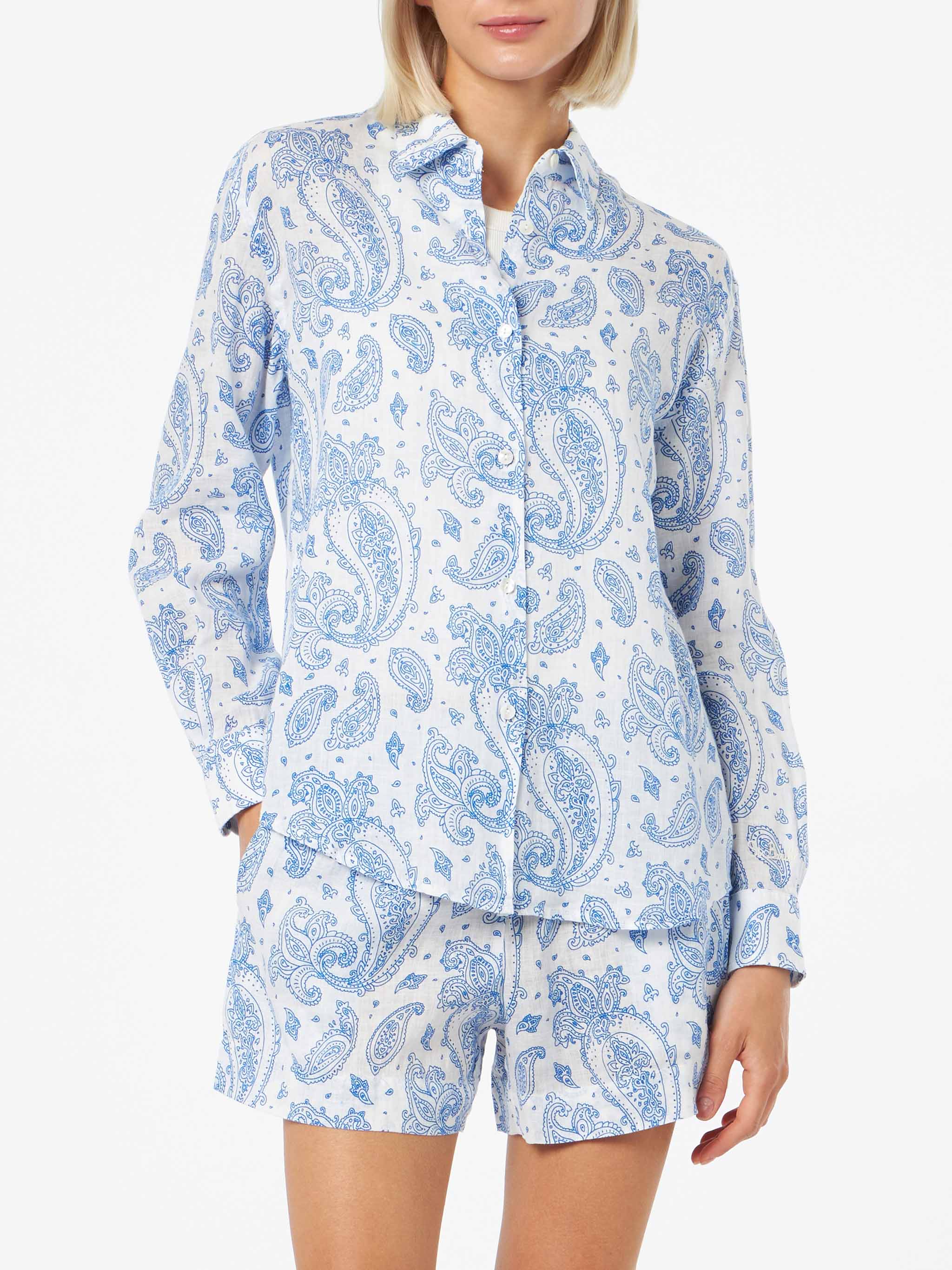 camicia-meredith-mc2-saint-barth-in-lino-stampa-paisley image 1