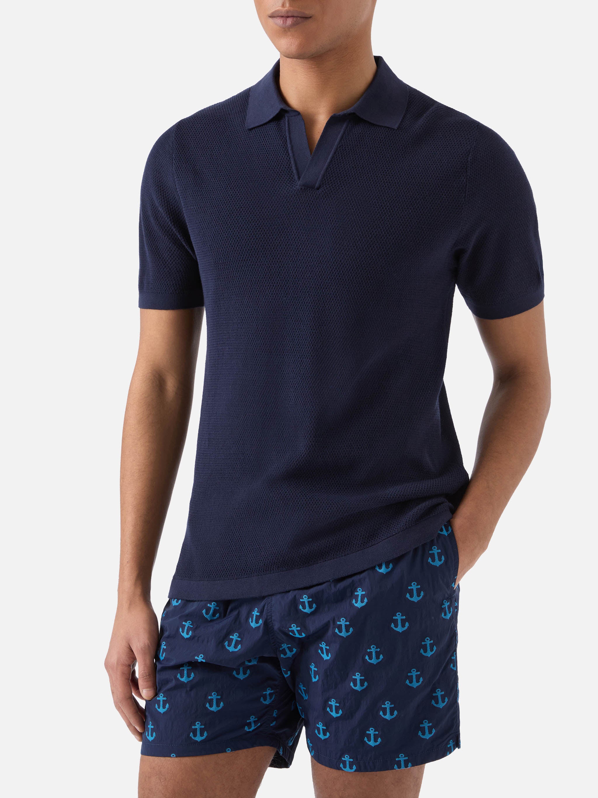 mc2-saint-barth-sloan-mesh-polo-uomo-blu-in-cotone-high-twist image 1