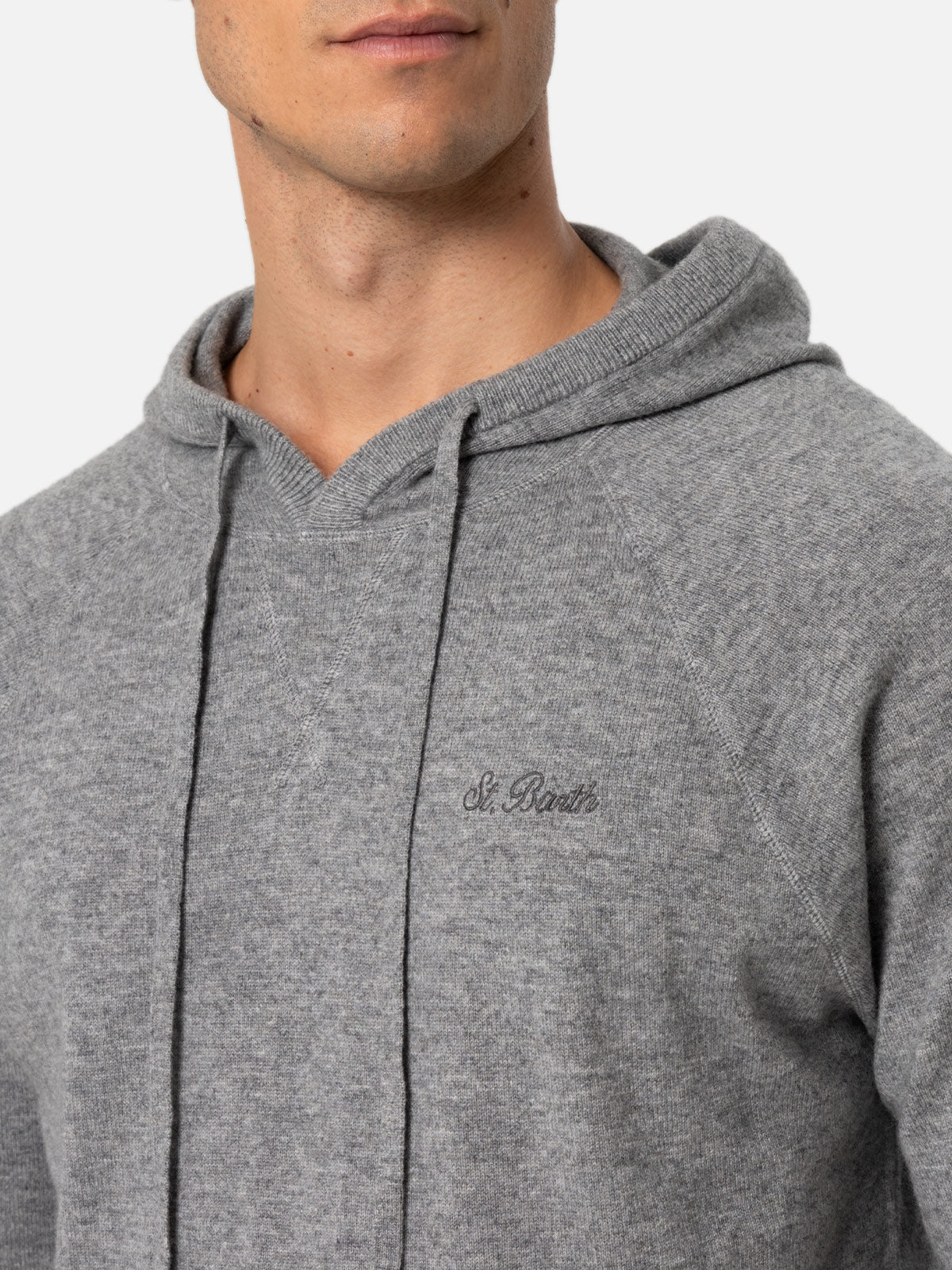 maglia-uomo-mc2-saint-barth-willbur-con-cappuccio-in-misto-cashmere-grigio-m-lan image 2