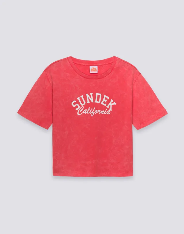 sundek-t-shirt-donna-cropped-vintage-wash-sundek-california image 1