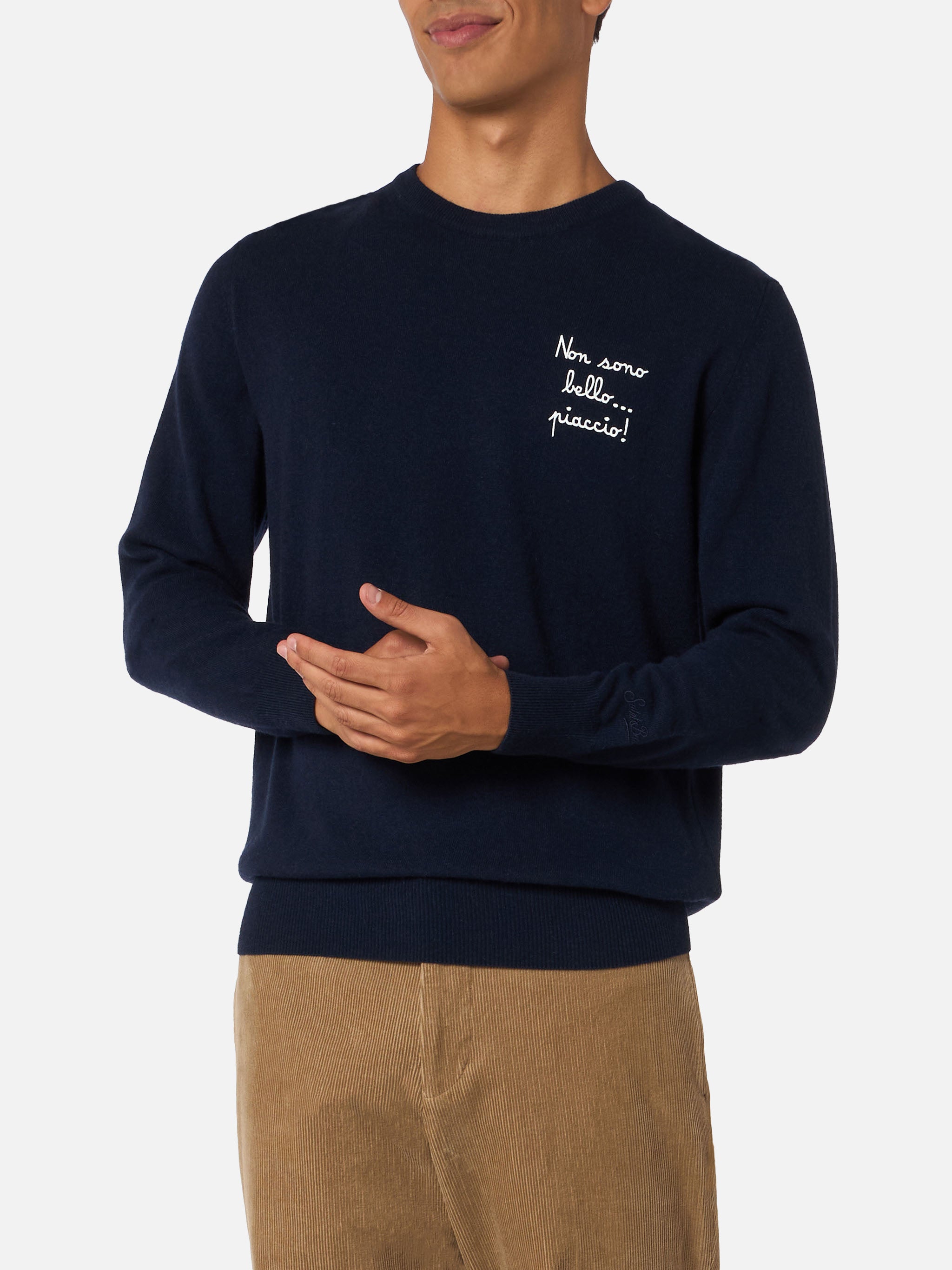mc2-saint-barth-heron-light-maglione-uomo-blu-navy-non-sono-bello-piaccio-vacanz image 2