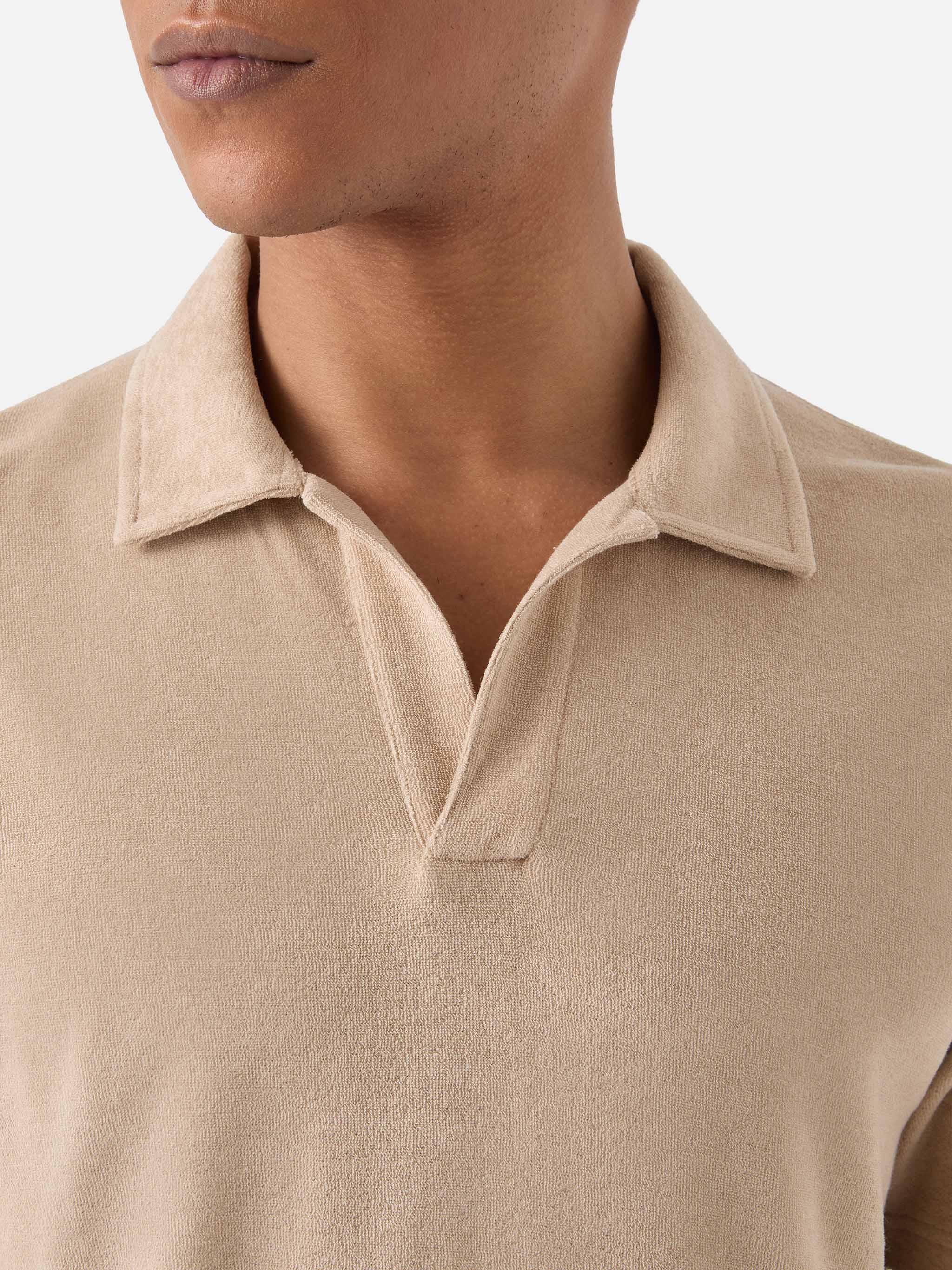 mc2-saint-barth-polo-jeremy-in-cotone-effetto-spugna-beige image 2