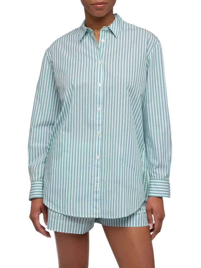 mc2-saint-barth-camicia-brigitte-donna-cotone-a-righe-verde-saint-barth-beach-cl image 1