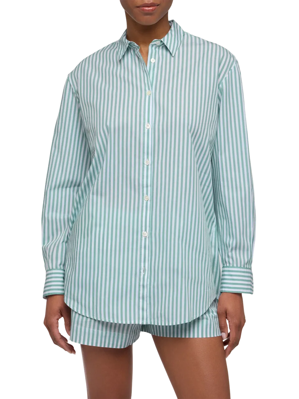 mc2-saint-barth-camicia-brigitte-donna-cotone-a-righe-verde-saint-barth-beach-cl image 1