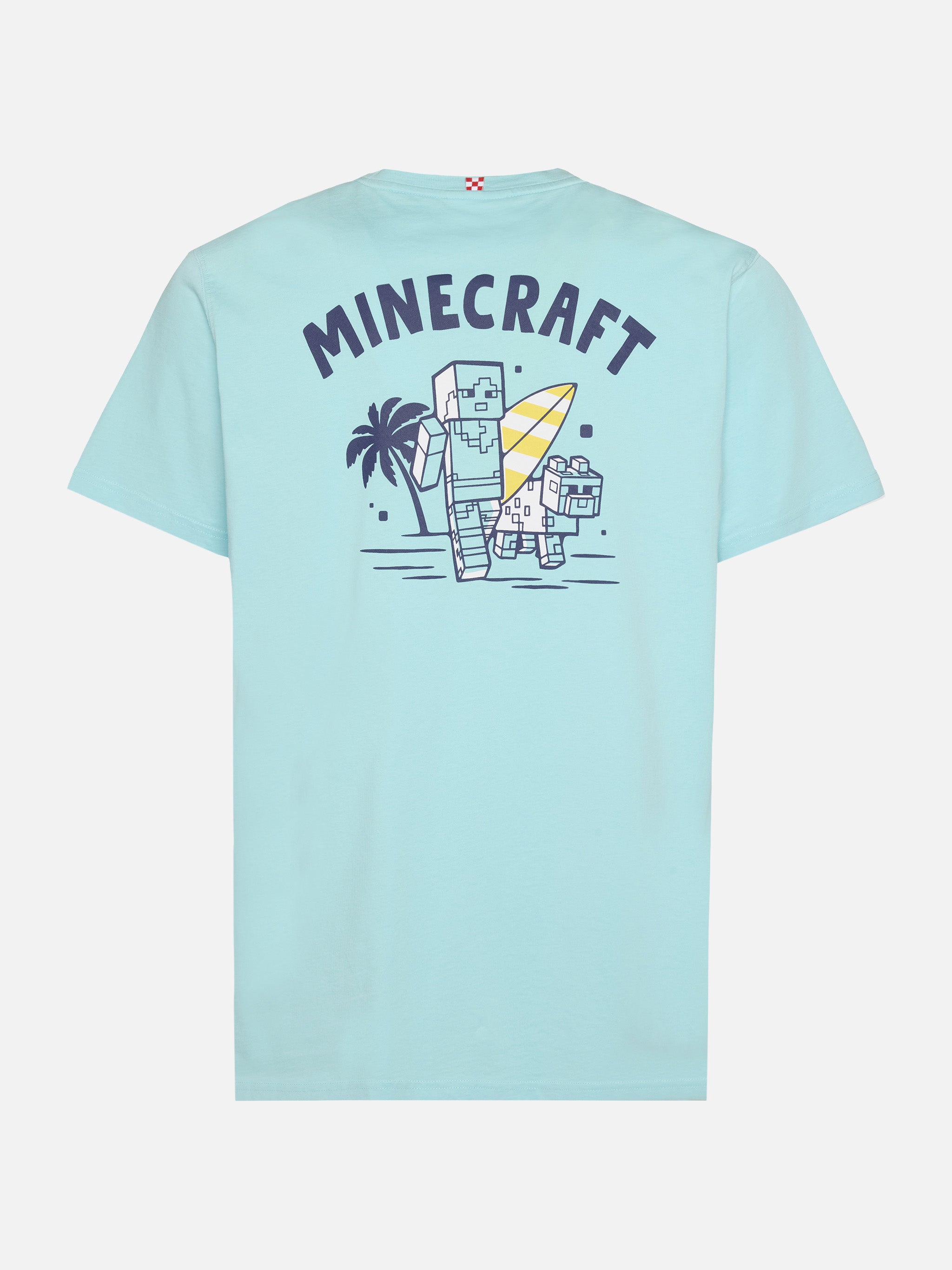 mc2-saint-barth-man-t-shirt-cotone-verde-stampa-minecraft-st-barth-special-editi image 1