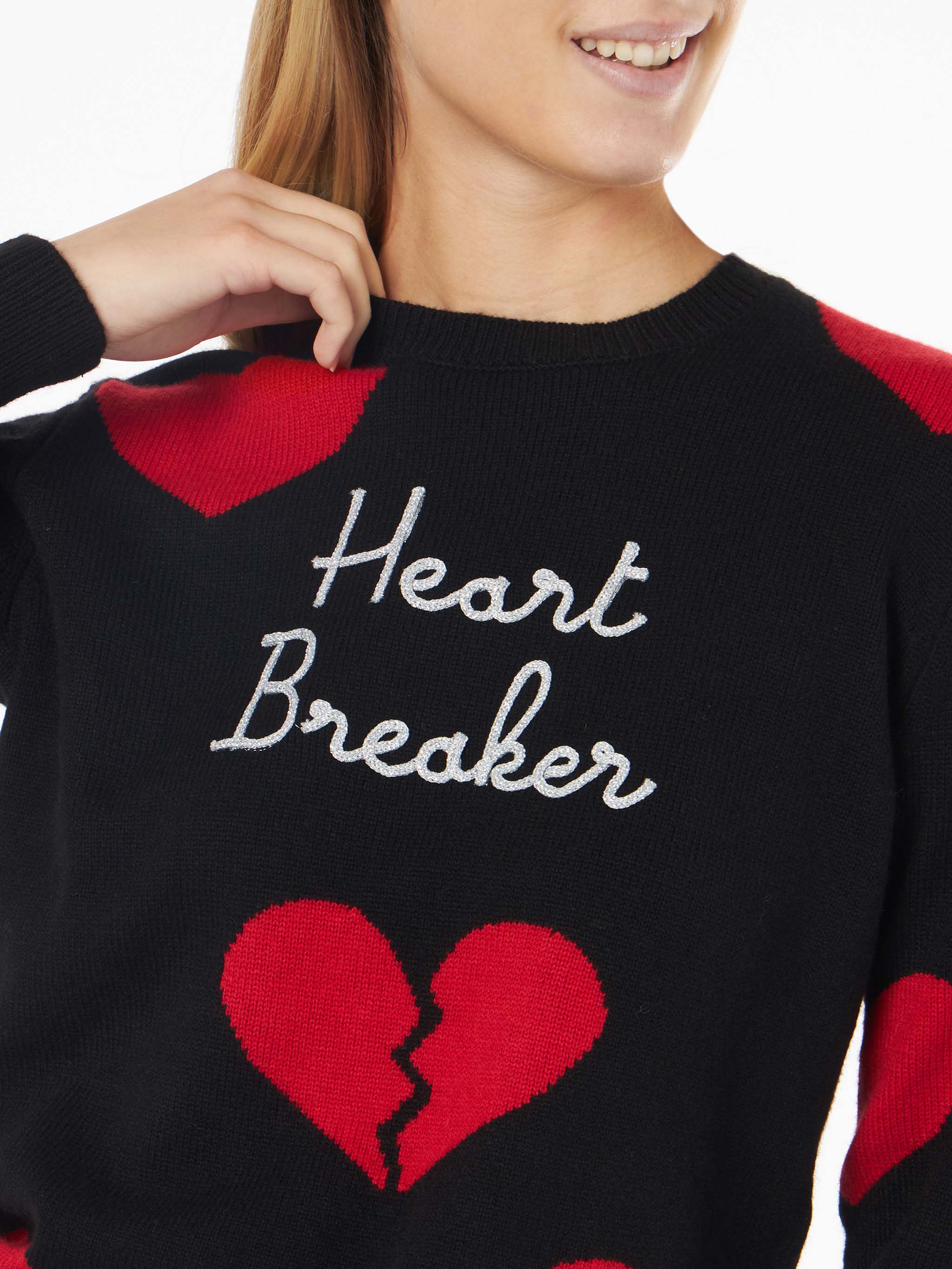 mc2-saint-barth-maglione-new-queen-nero-con-ricamo-heart-breaker-e-jacquard-cuor image 2