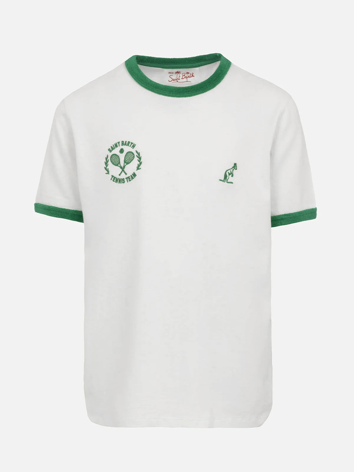 t-shirt-bambino-mc2-saint-barth-dean-jr-bianca-in-cotone-con-ricamo-australian image 1