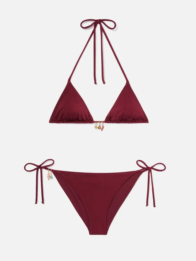 mc2-saint-barth-bikini-leah-virgo-glossy-finish-rosso-con-charms image 1