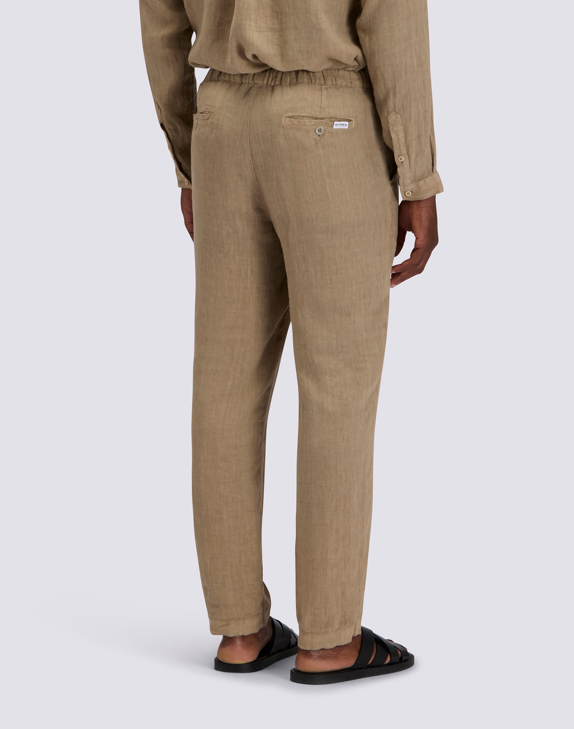 sundek-pantaloni-uomo-lunghi-in-lino-a-vita-elasticata image 2