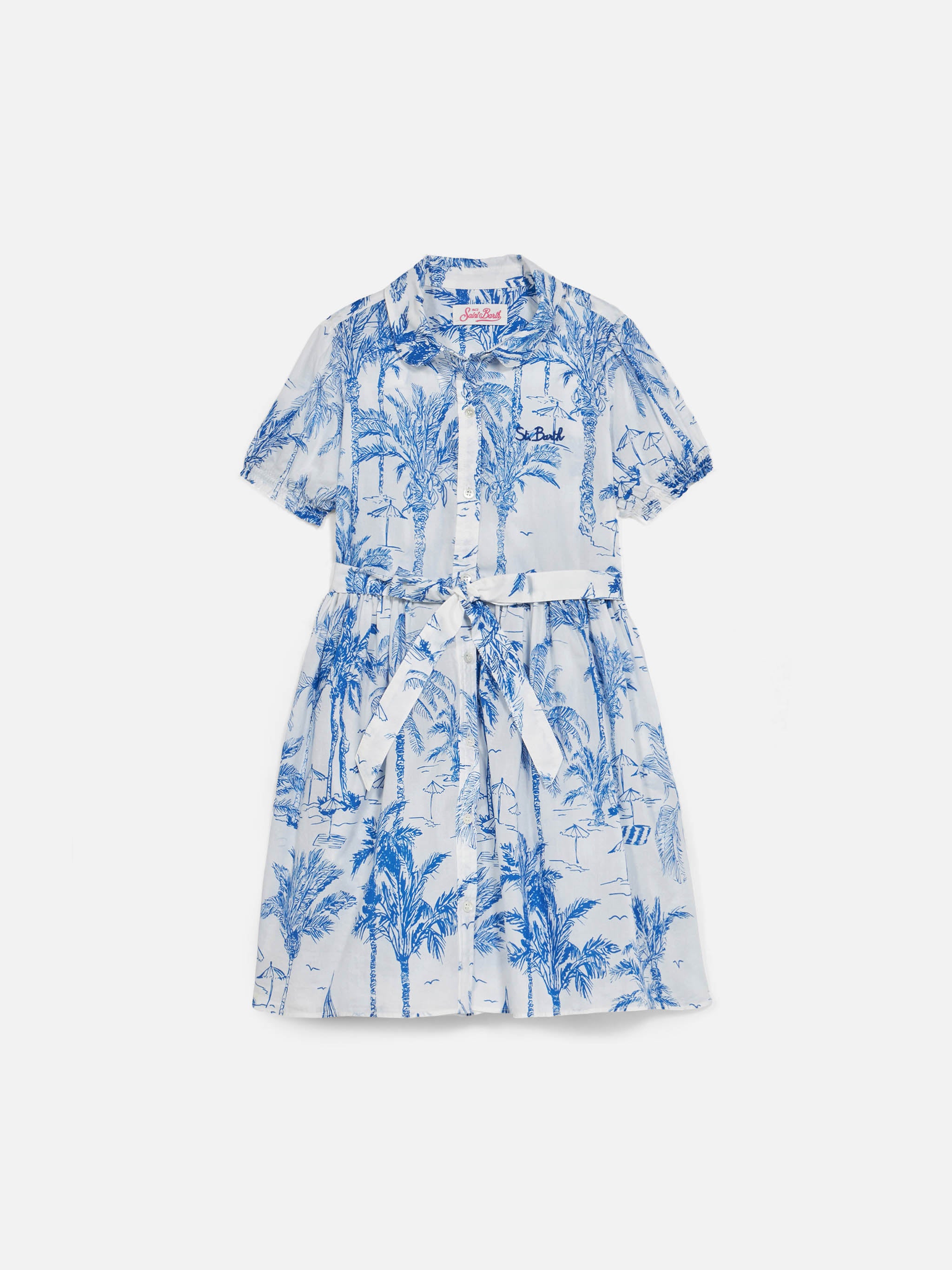 mc2-saint-barth-abito-anastasie-jr-bambina-cotone-stampa-toile-de-jouy image 1