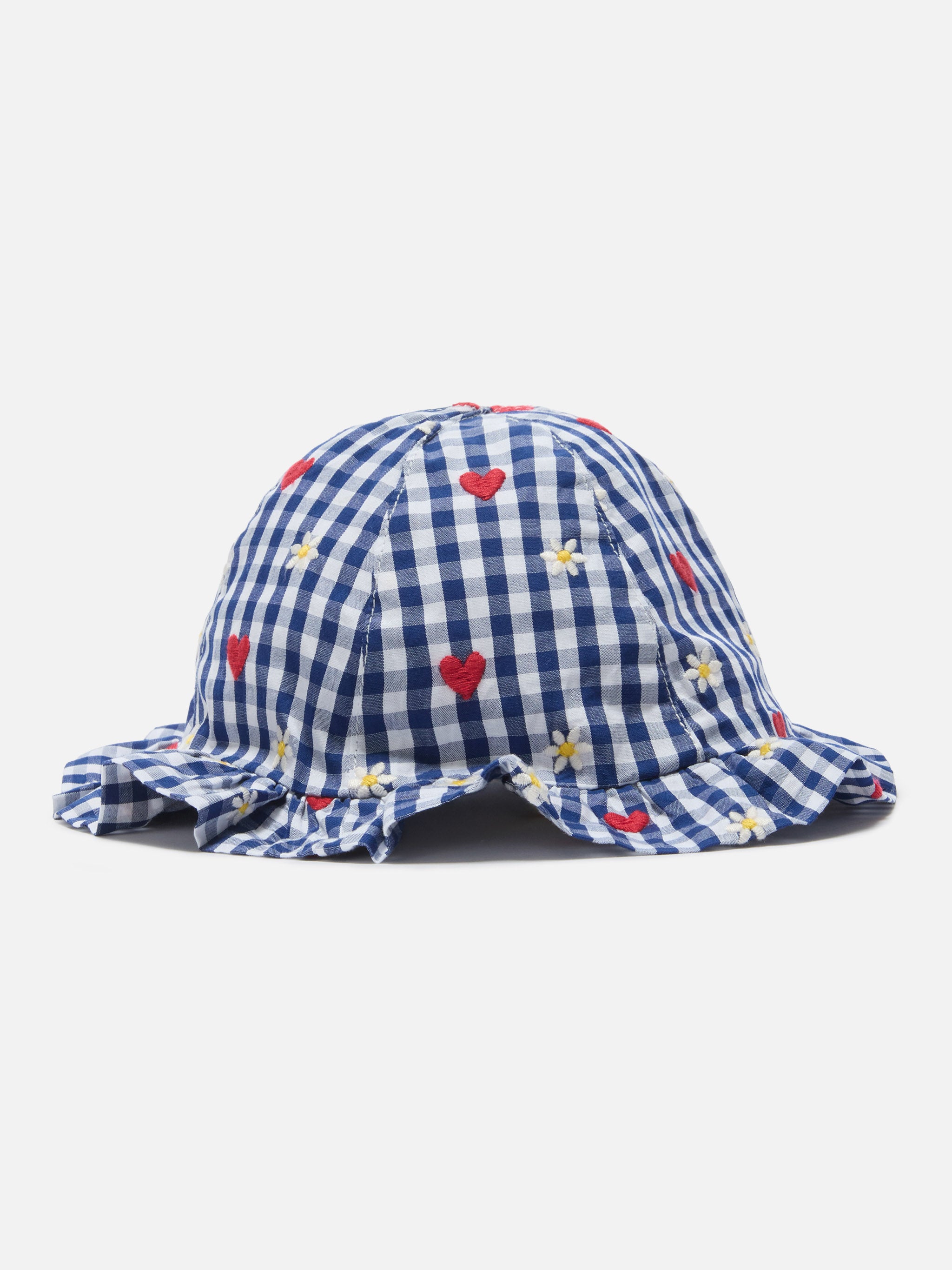 mc2-saint-barth-cappellino-da-sole-doremi-navy-in-cotone-vichy-con-ricamo-fiori- image 3