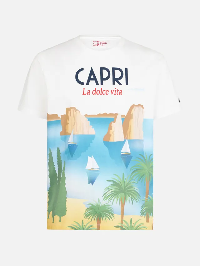mc2-saint-barth-t-shirt-uomo-cotone-capri-postcard-azzurra image 1