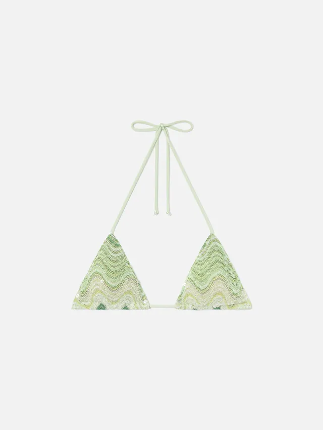 mc2-saint-barth-top-bikini-leah-triangolo-verde-raschel-con-paillettes image 1