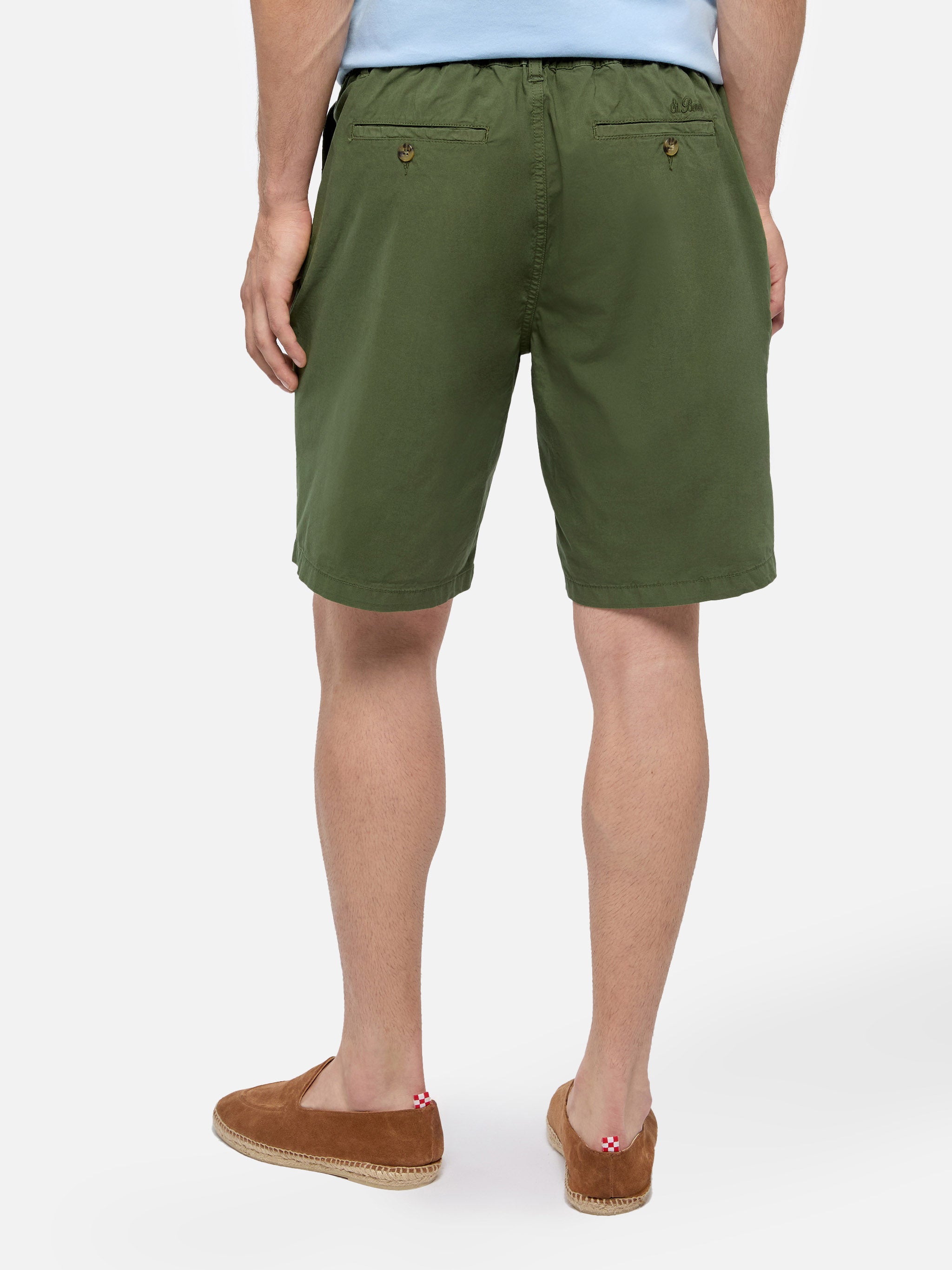 mc2-saint-barth-ischia-bermuda-uomo-cotone-verde-militare image 3