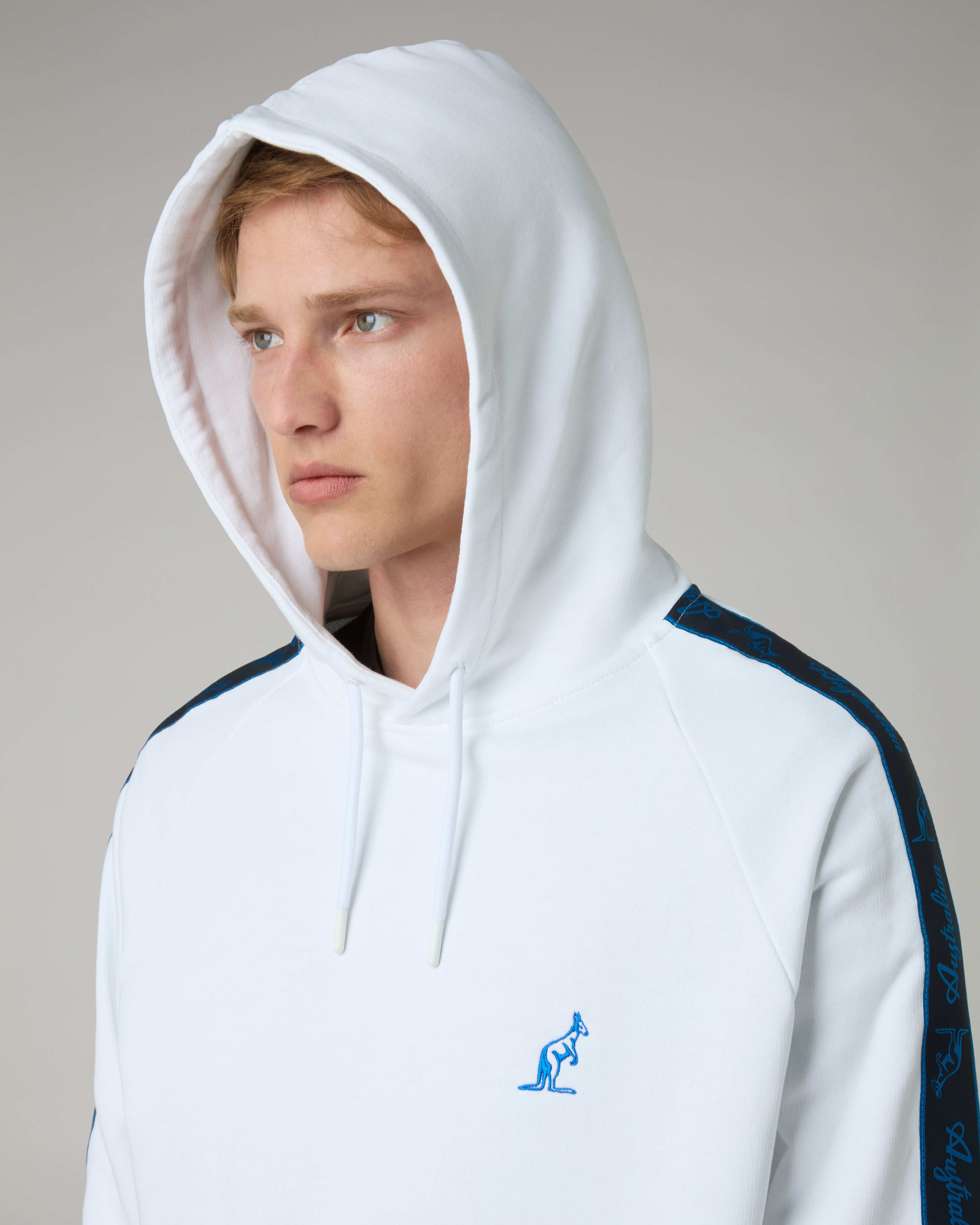 australian-tape-hoodie-felpa-cappuccio-uomo-bianco image 4