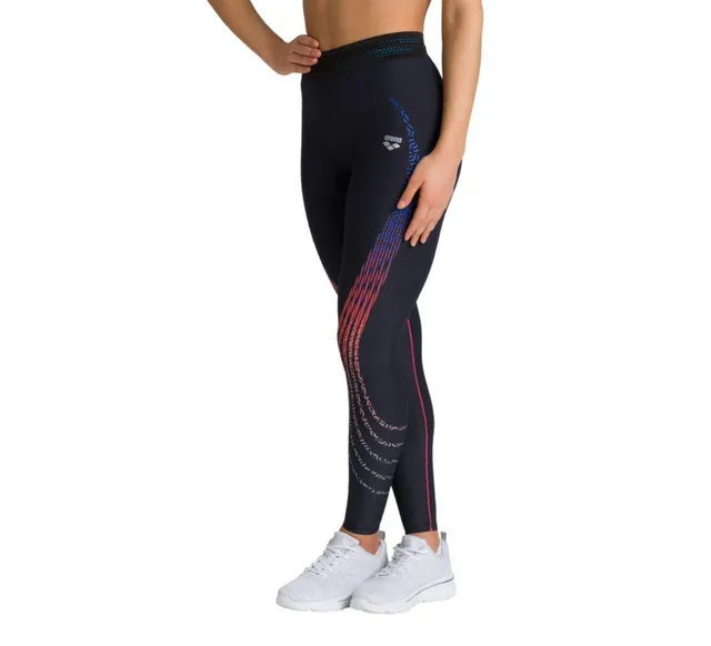 arena-w-a-one-long-tights-donna-black-fluo-red-l image 1