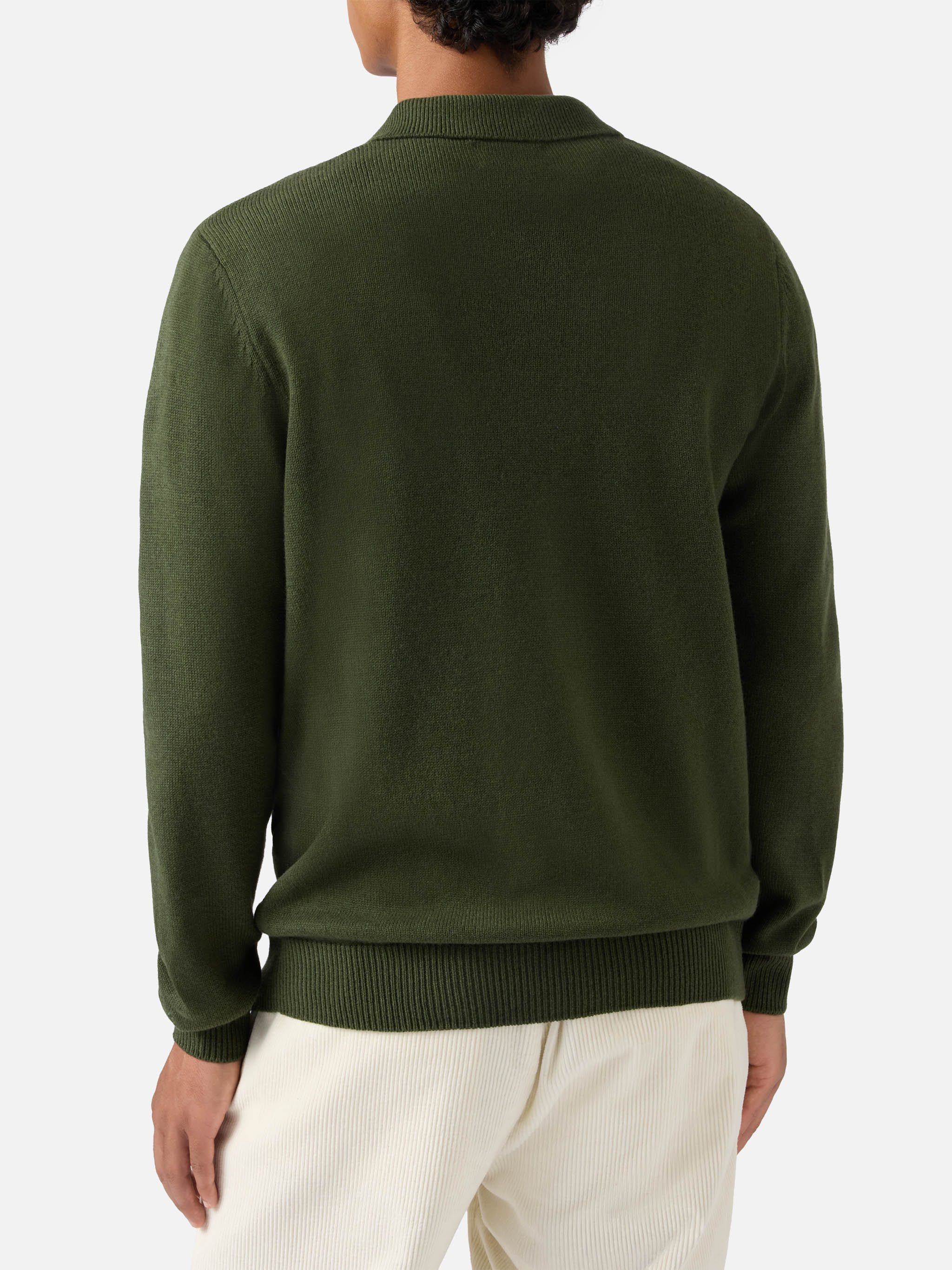 mc2-saint-barth-polo-covent-uomo-in-pura-lana-verde-militare image 3