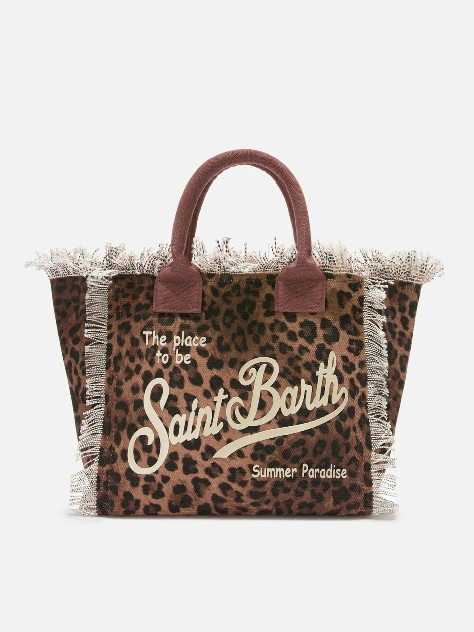 mc2-saint-barth-vanity-borsa-tote-mare-leopardata-canvas-con-frange image 1