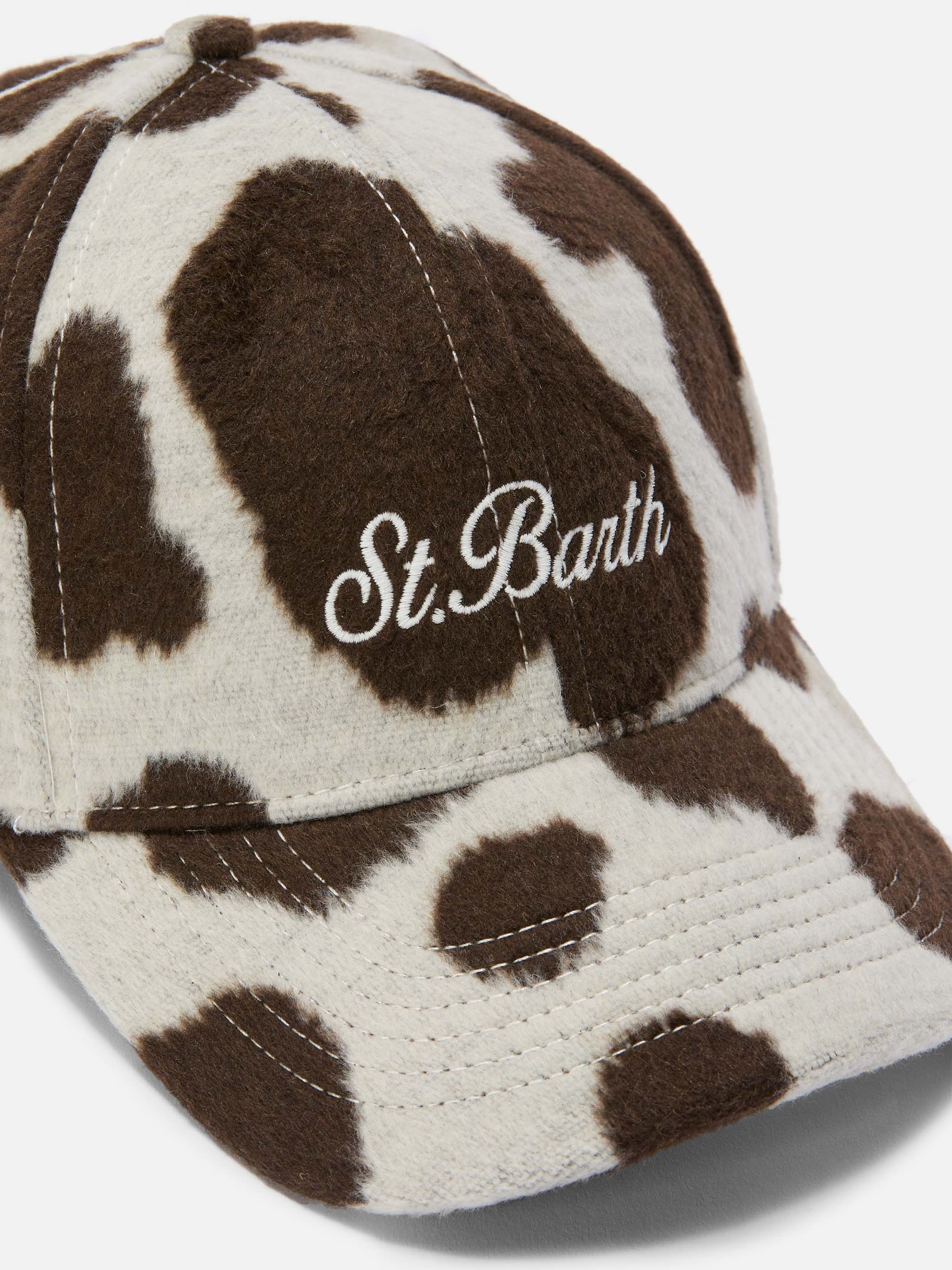 mc2-saint-barth-cappello-baseball-felt-con-visiera-in-stampa-muccata image 2