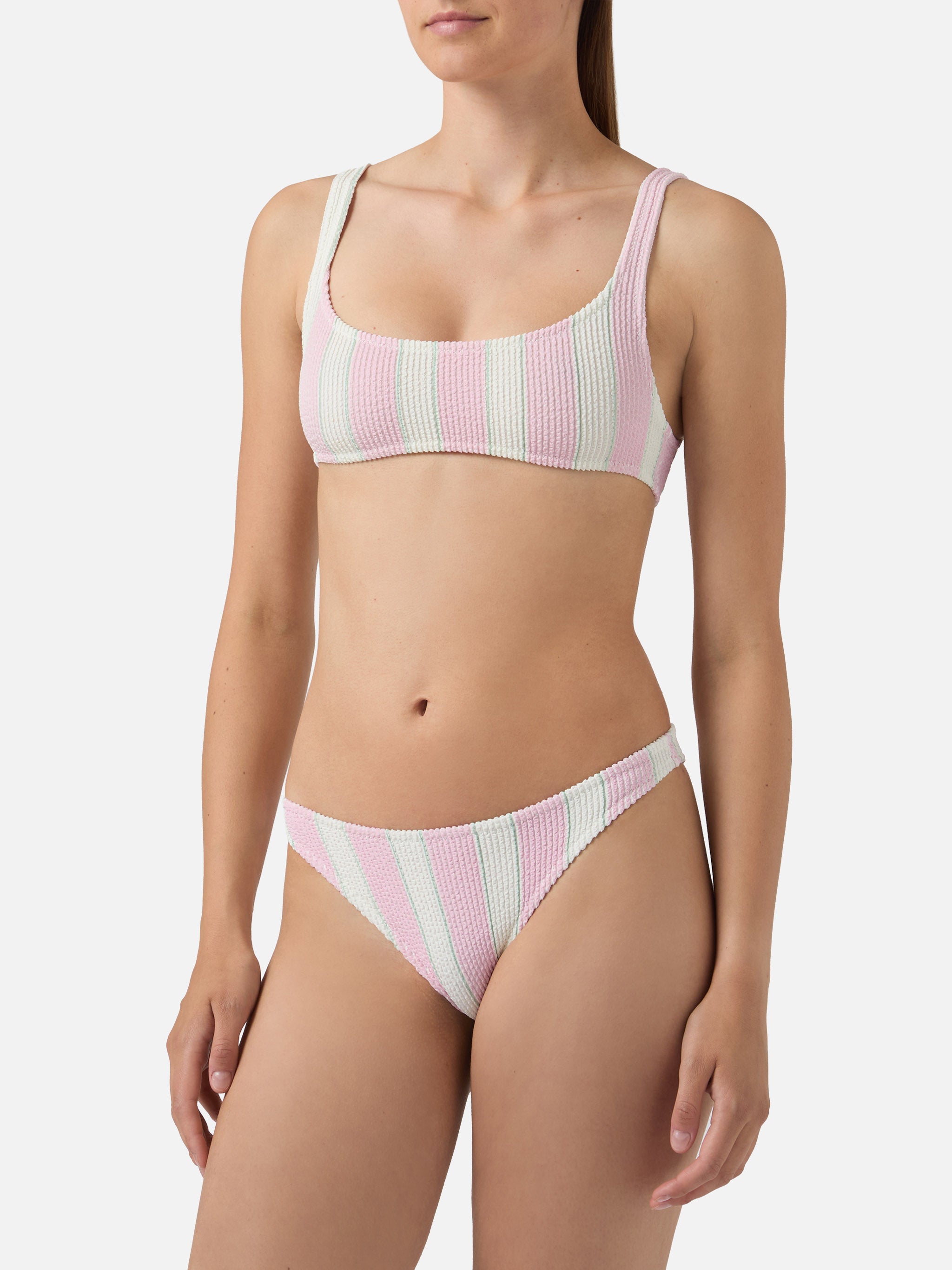 bikini-mc2-saint-barth-naima-elise-in-crinkle-elasticizzato-a-righe-rosa image 2