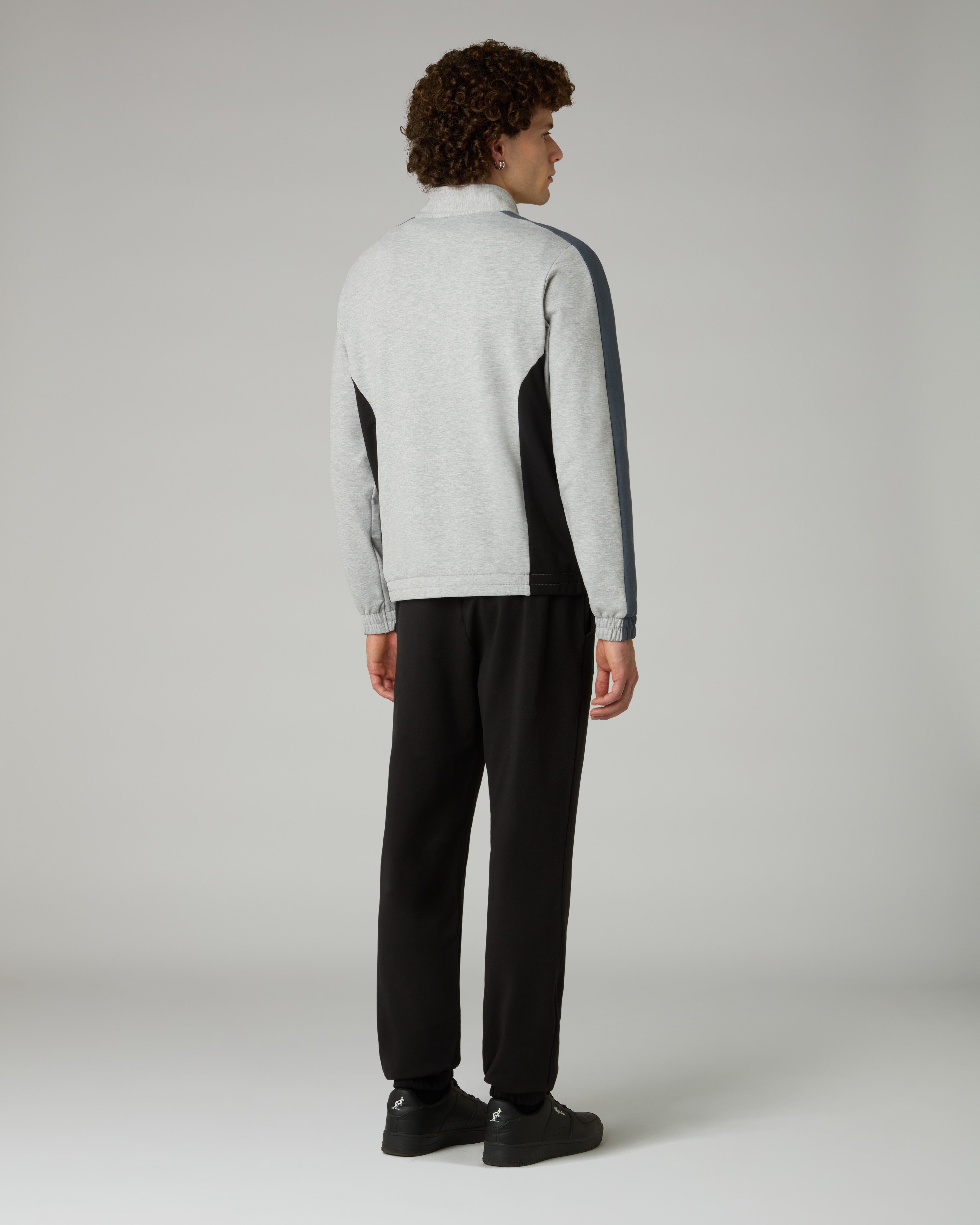 australian-echo-tracksuit-tuta-felpa-garzata-grigio-melange-made-in-italy image 2