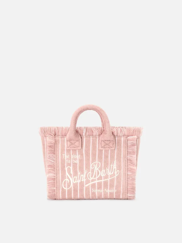 mc2-saint-barth-vanity-mini-borsa-donna-spugna-righe-rosa image 1