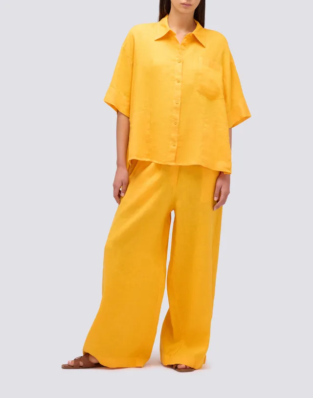 sundek-camicia-donna-in-lino-tinto-capo-con-tasca image 1
