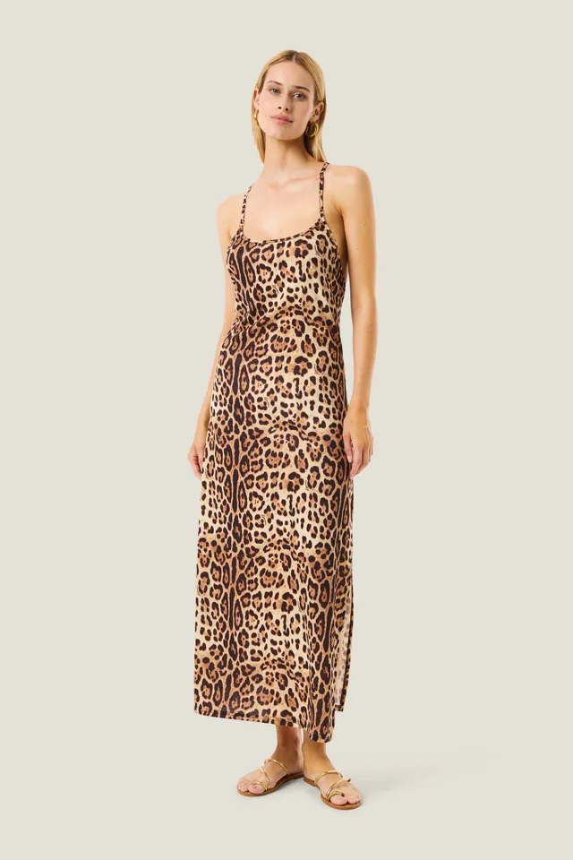 4giveness-abito-lungo-leopard-basic-donna image 1