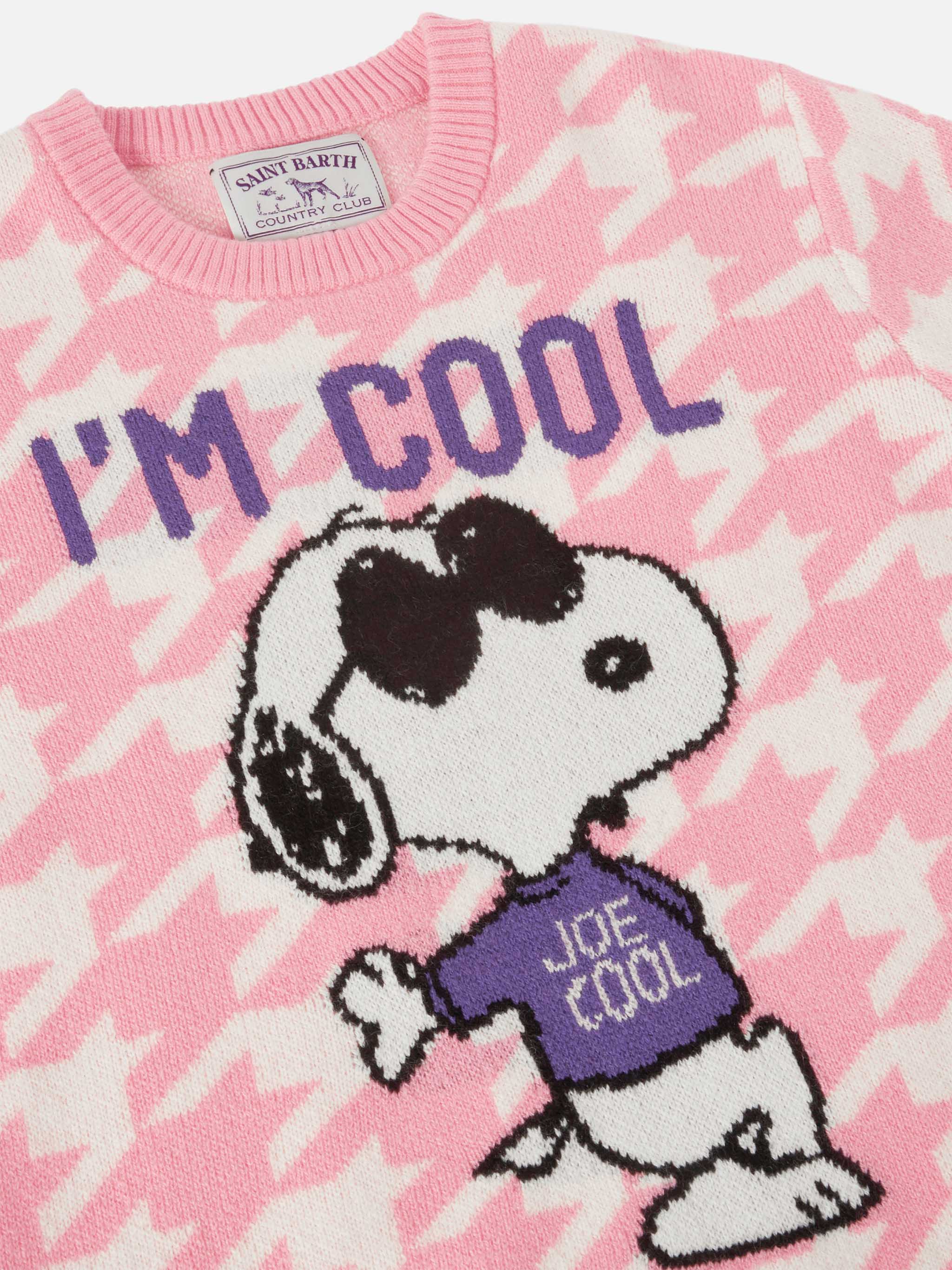 mc2-saint-barth-girocollo-princess-bambina-jacquard-pied-de-poule-e-snoopy-speci image 2