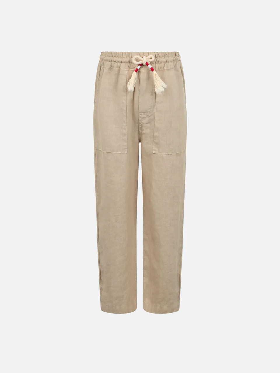 mc2-saint-barth-pantaloni-calais-jr-da-bambino-in-lino-100-beige-con-coulisse image 1