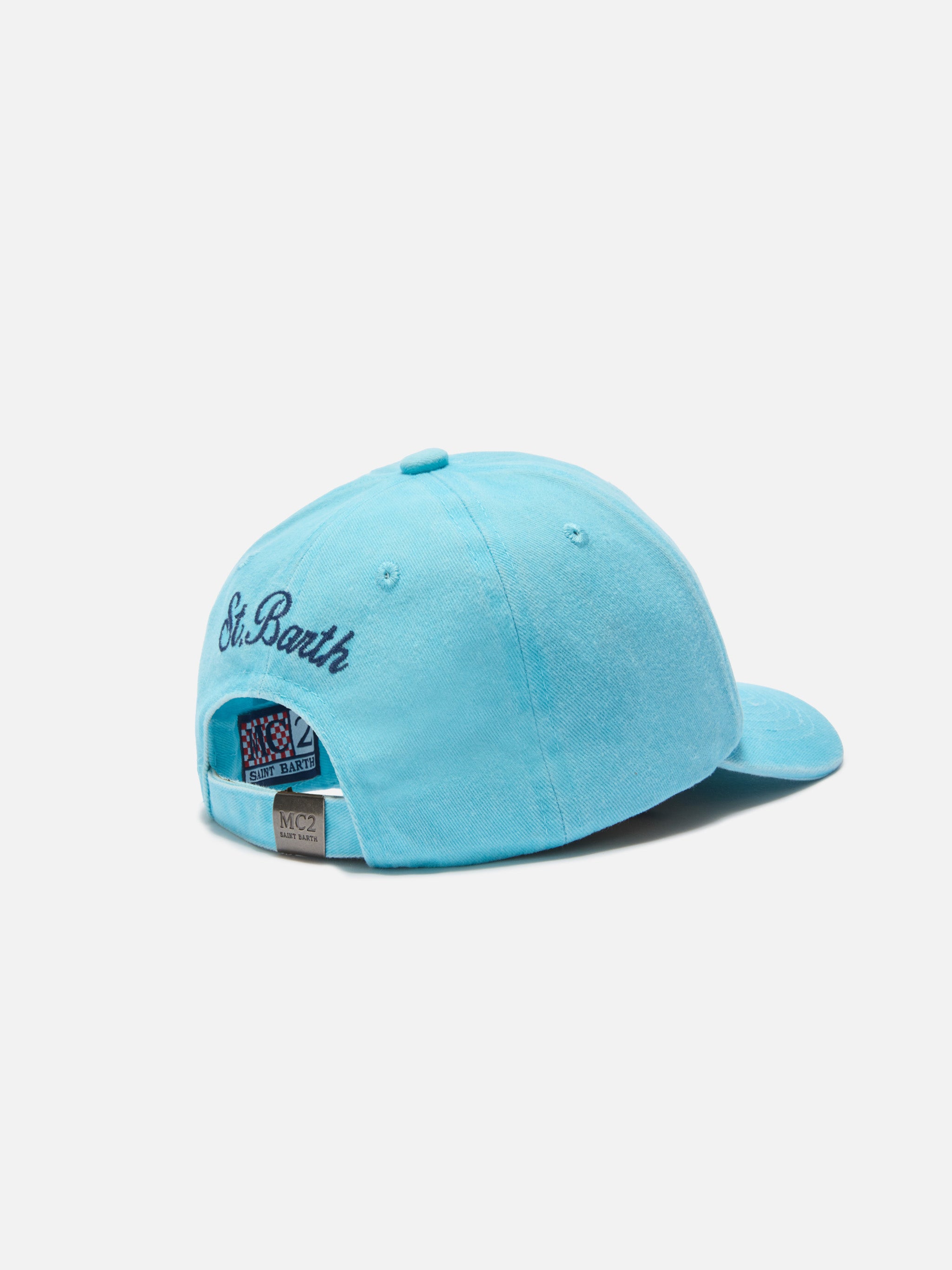 mc2-saint-barth-cappellino-davis-con-visiera-in-cotone-azzurro-con-ricamo-bello- image 3