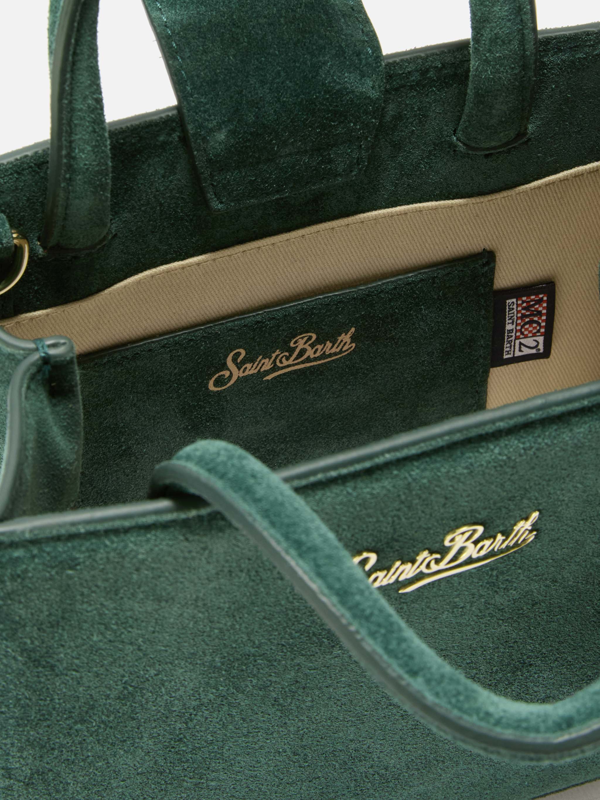 mc2-saint-barth-shop-bag-mini-borsa-a-mano-in-pelle-scamosciata-verde image 5