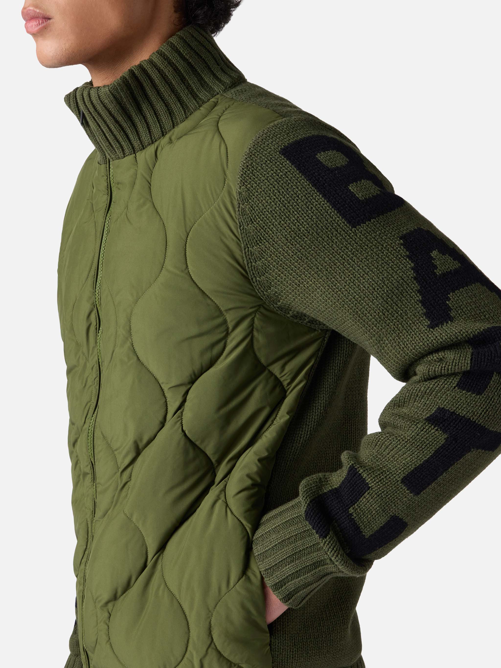 mc2-saint-barth-giacca-uomo-whistler-verde-militare-eco-padded image 2