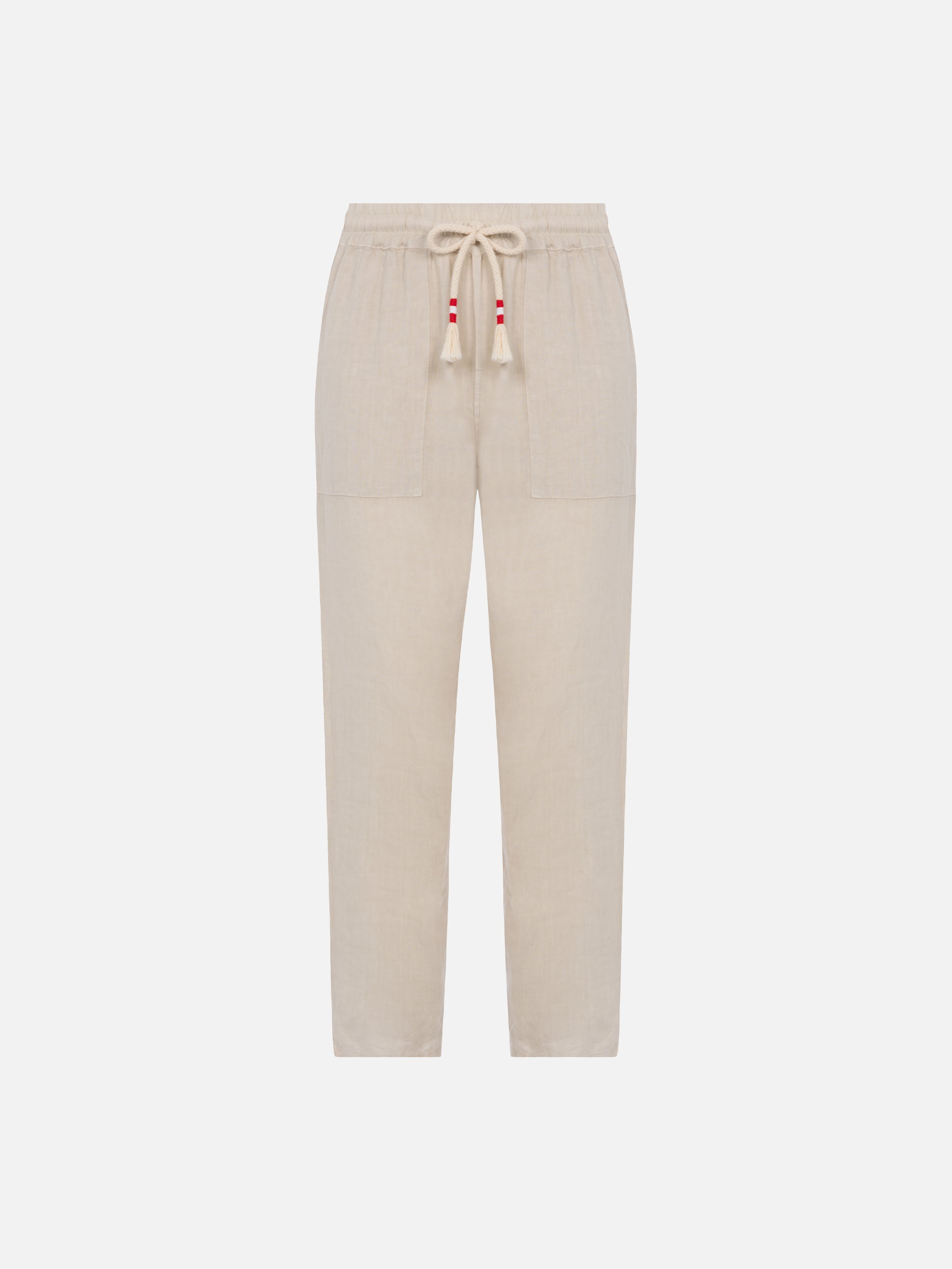 mc2-saint-barth-pantalone-uomo-in-lino-100-bianco-sporco-calais-vita-elasticizza image 4