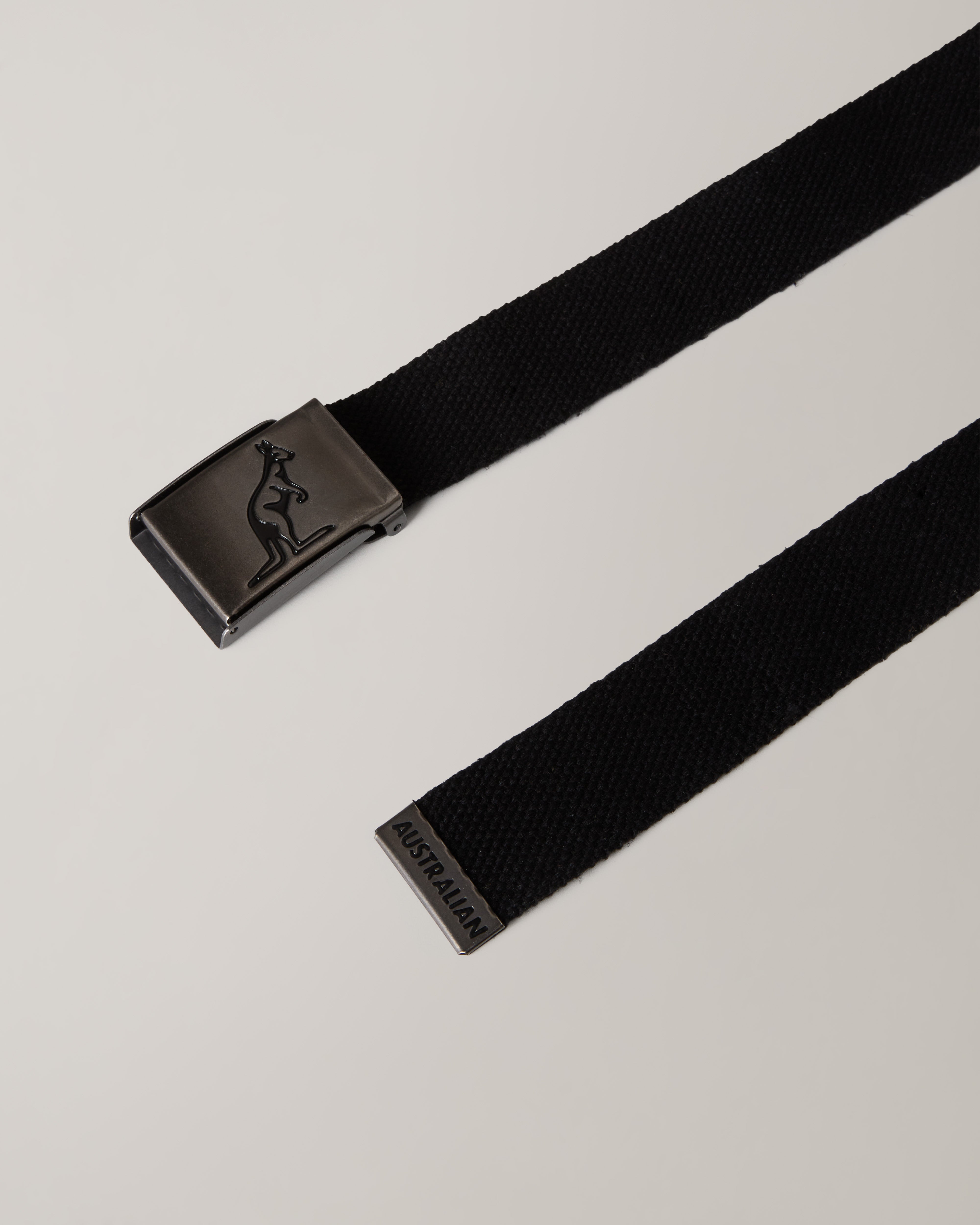australian-kangaroo-belt-cintura-cotone-nera-regolabile-150-cm image 2