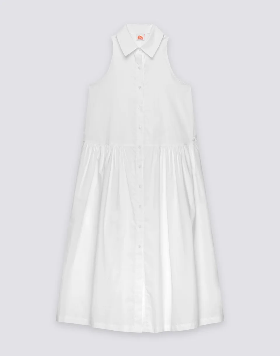 sundek-goldenwave-abito-lungo-donna-chemisier-in-popeline-cotone-senza-maniche image 1