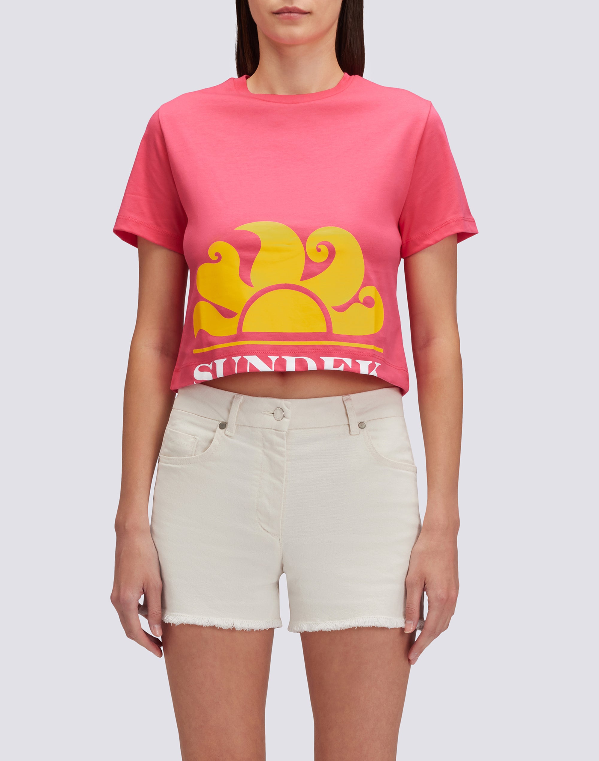 sundek-t-shirt-crop-donna-in-cotone image 1