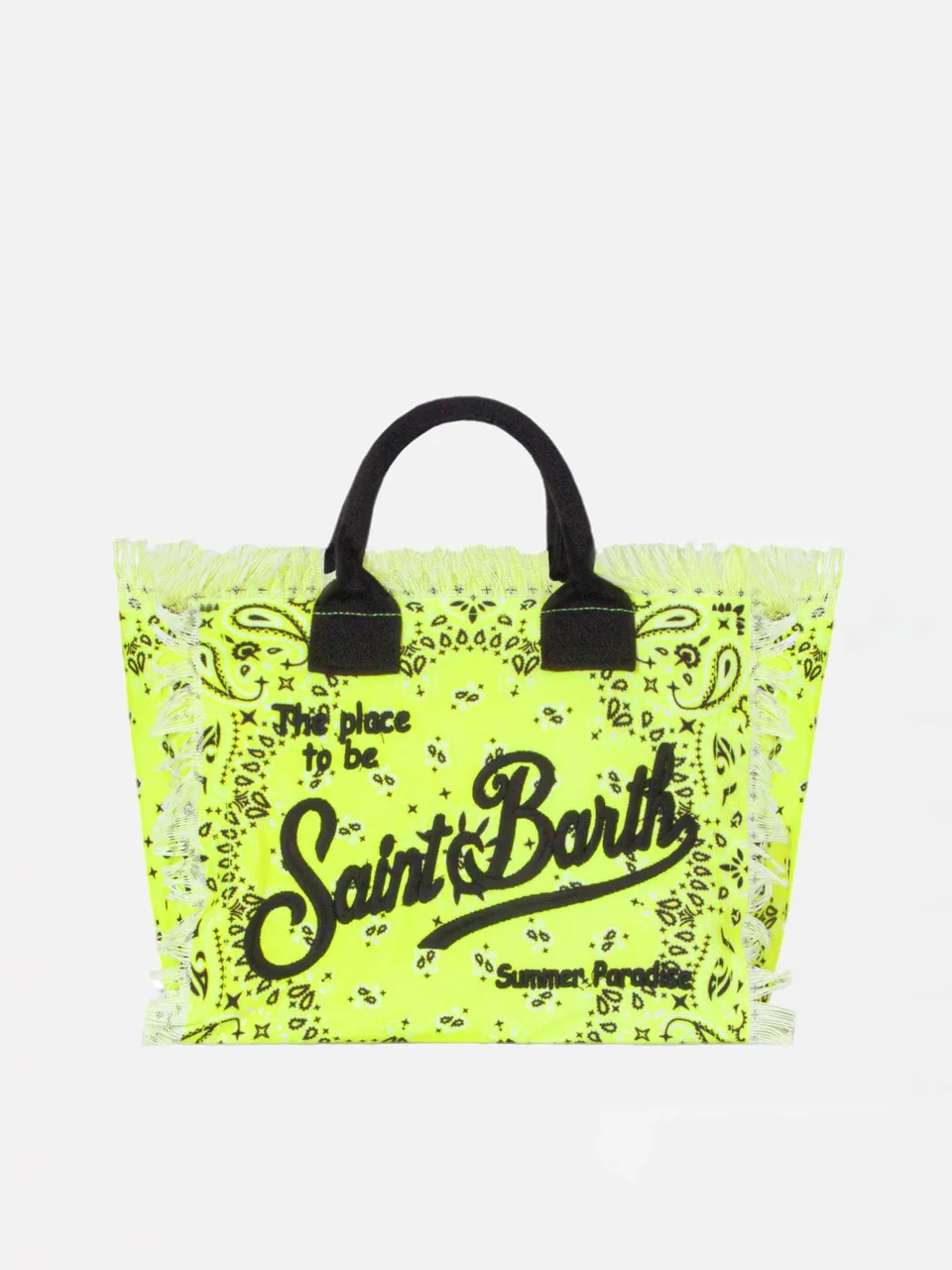 mc2-saint-barth-colette-borsa-canvas-cotone-bandana-giallo-fluo image 1