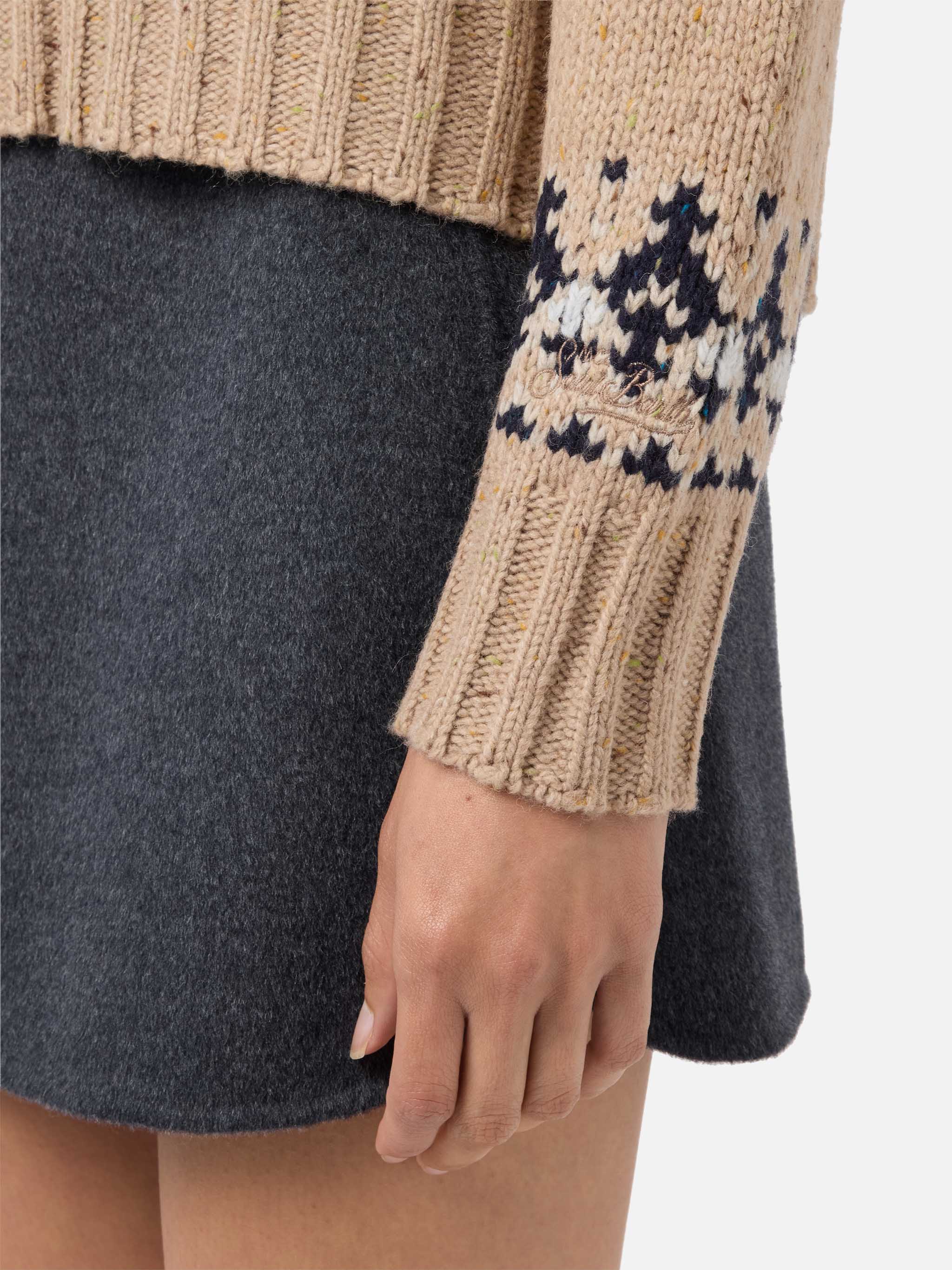 mc2-saint-barth-myra-maglione-donna-donegal-fair-isle-beige image 4