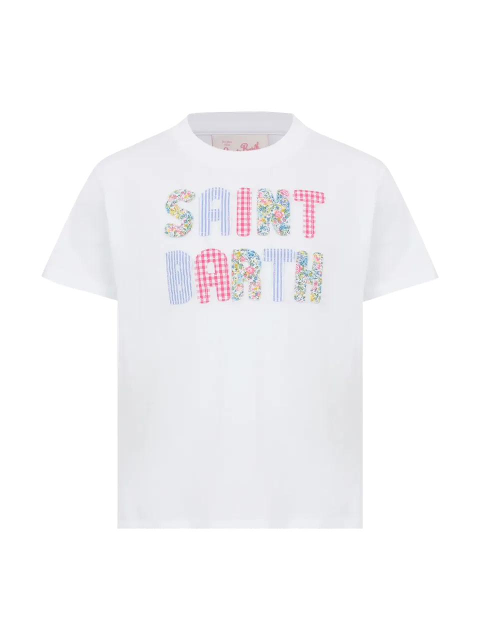 mc2-saint-barth-elly-t-shirt-bambina-in-cotone-bianca-con-patch-saint-barth image 1