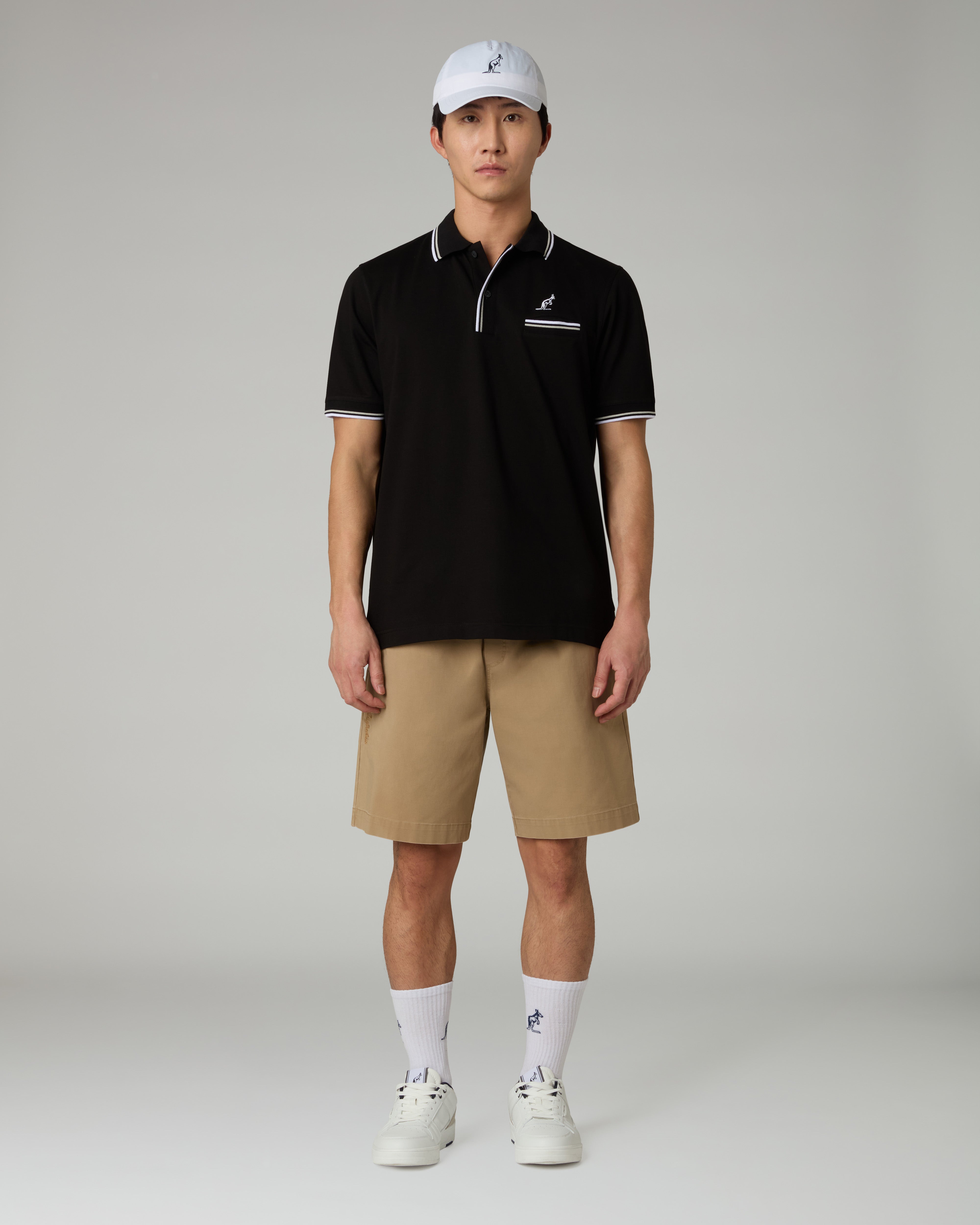 australian-pocket-piquet-polo-nero-regular-fit image 2